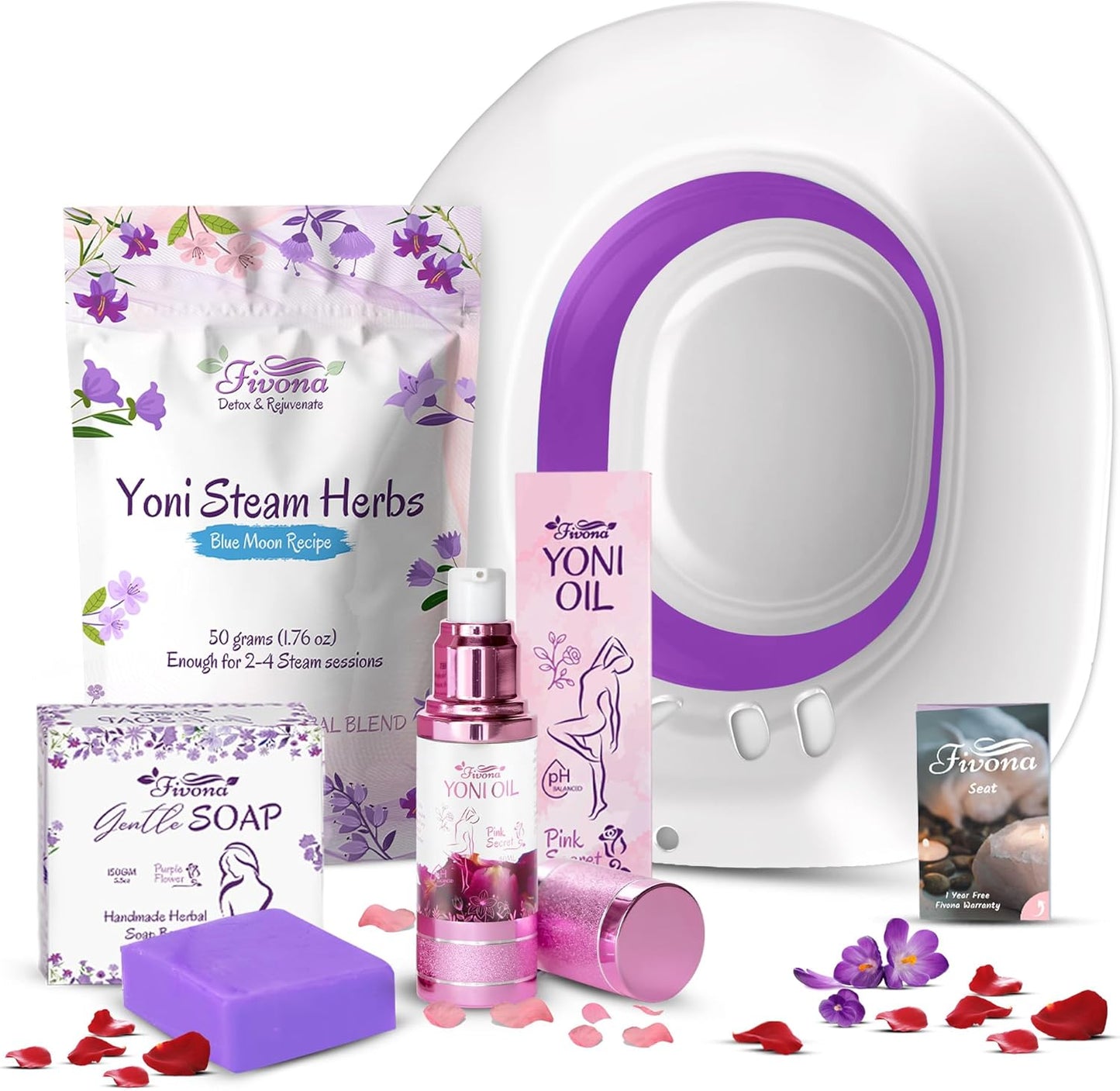 Fivona Yoni Care Kit 4 in 1 for Feminine Hygiene and Wellness