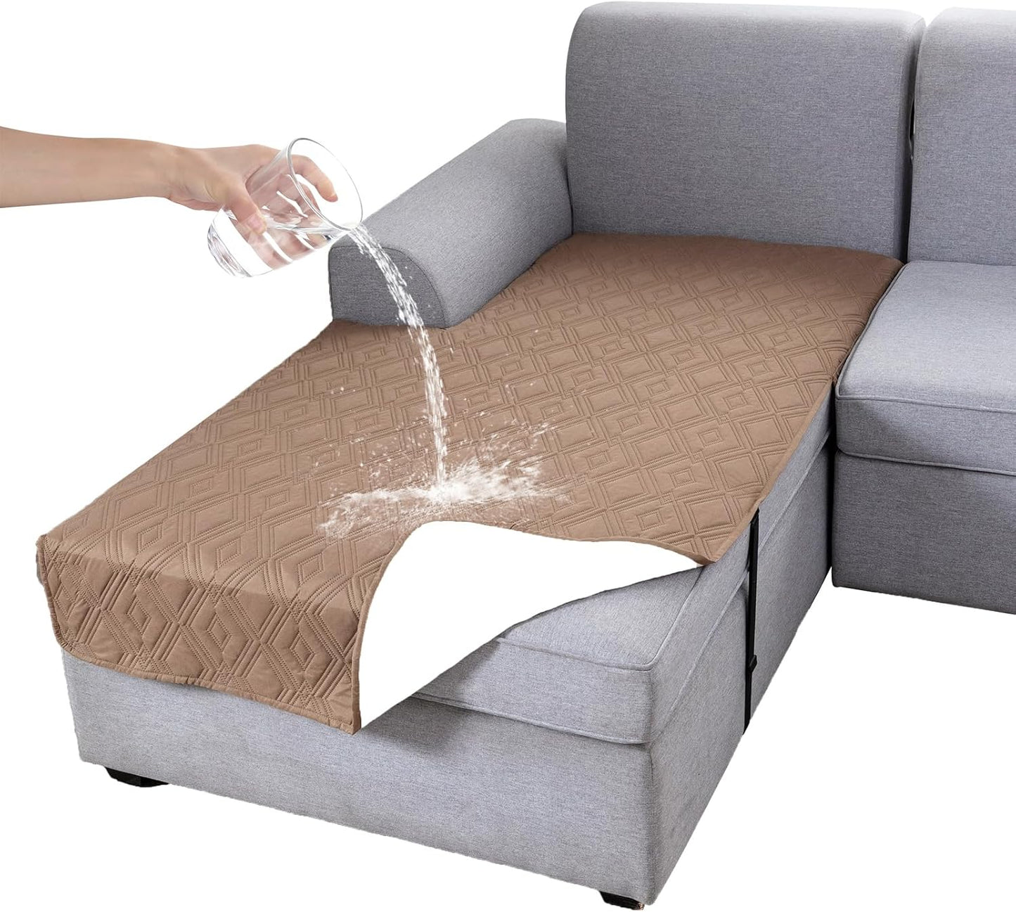 Genina Waterproof Sectional Couch Covers for L Shaped Lounge