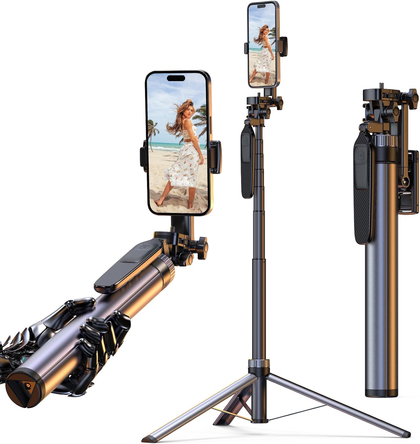 Professional Tripod for iPhone with Remote and Stability Features