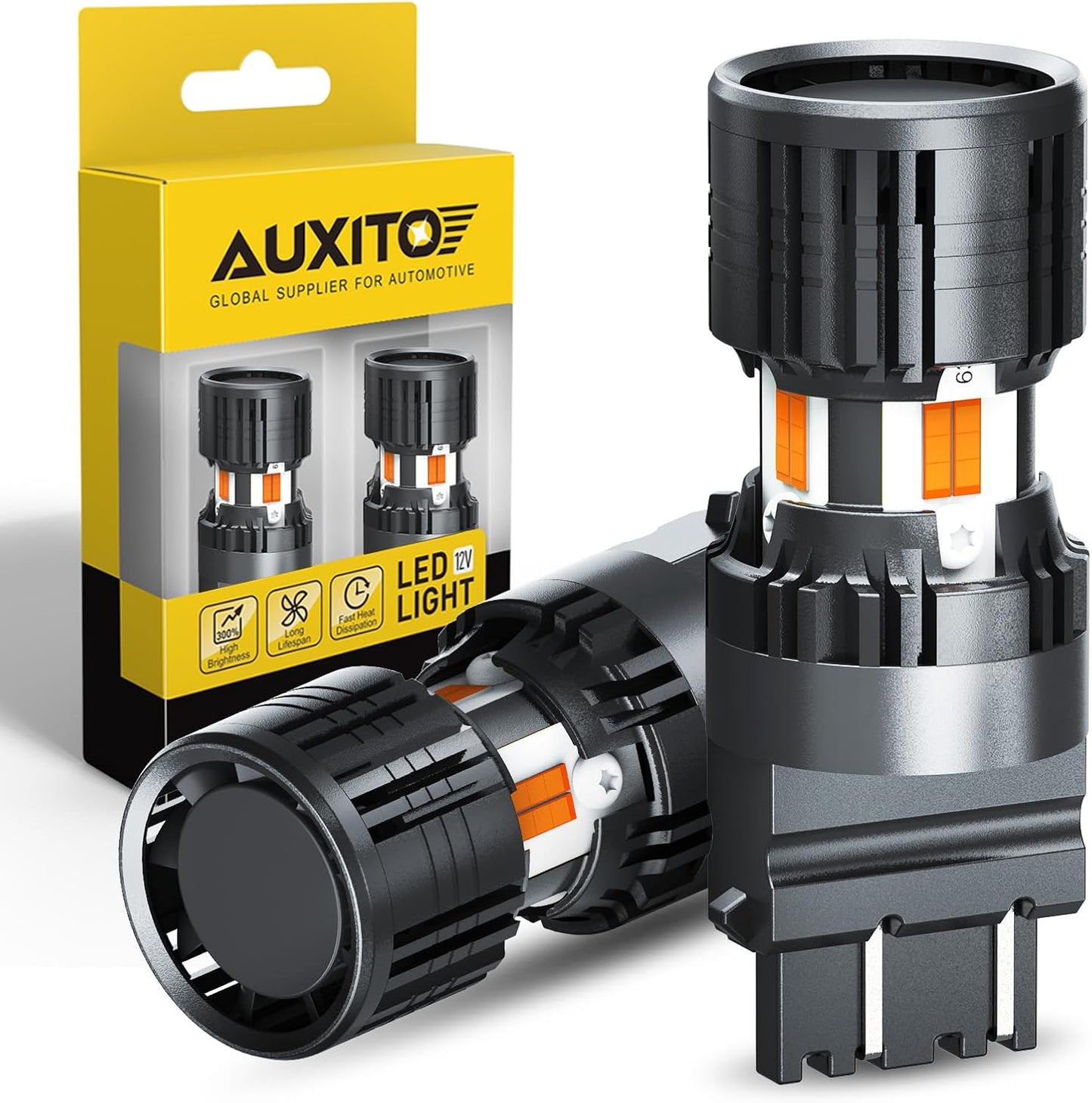 AUXITO 3157 LED Bulbs Amber Yellow for Turn Signal Lights