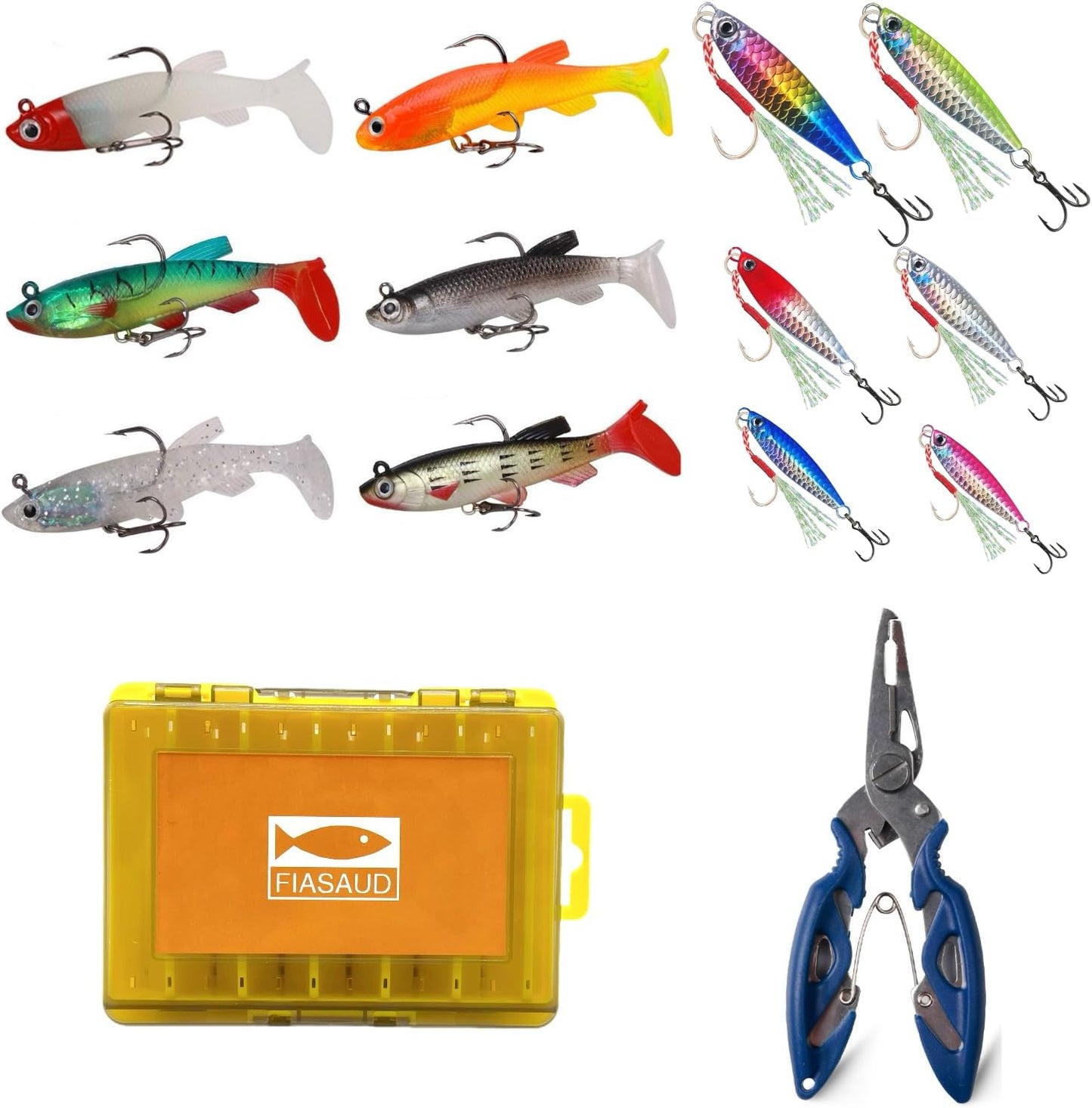 Complete Fishing Bait Set with Pliers - Fierce Takedown Kit