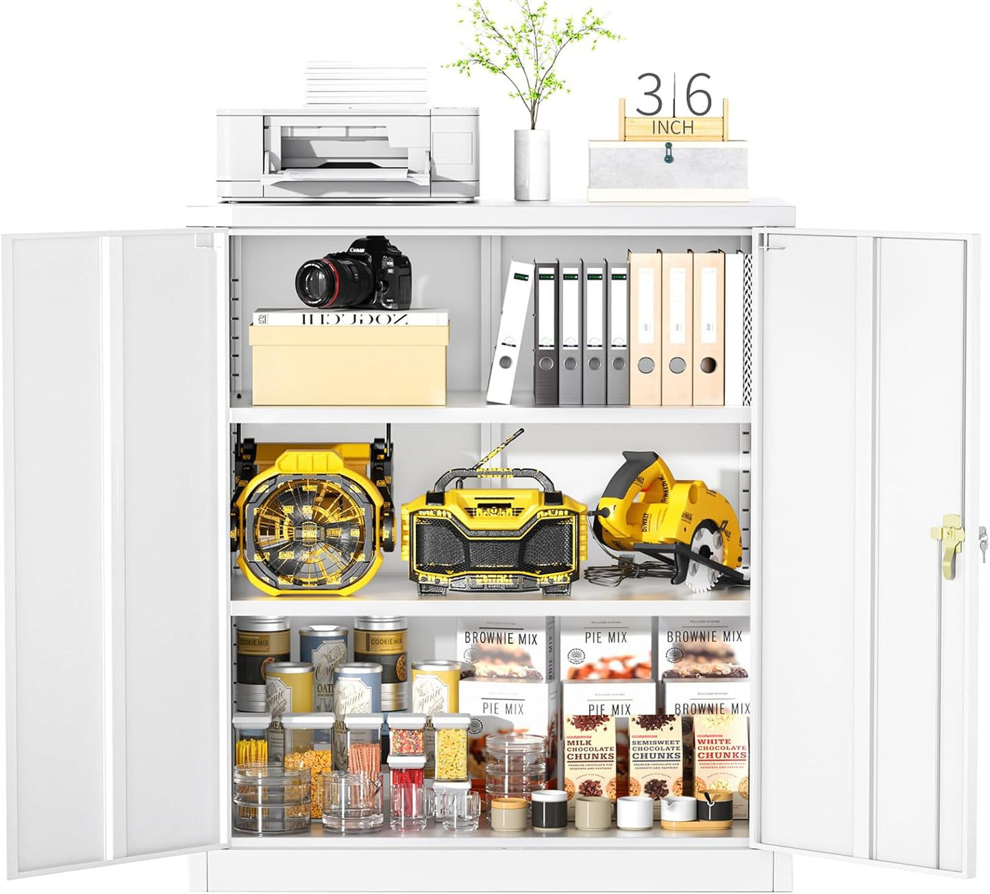 Greenvelly Metal Garage Storage Cabinet: Durable Lockable Design