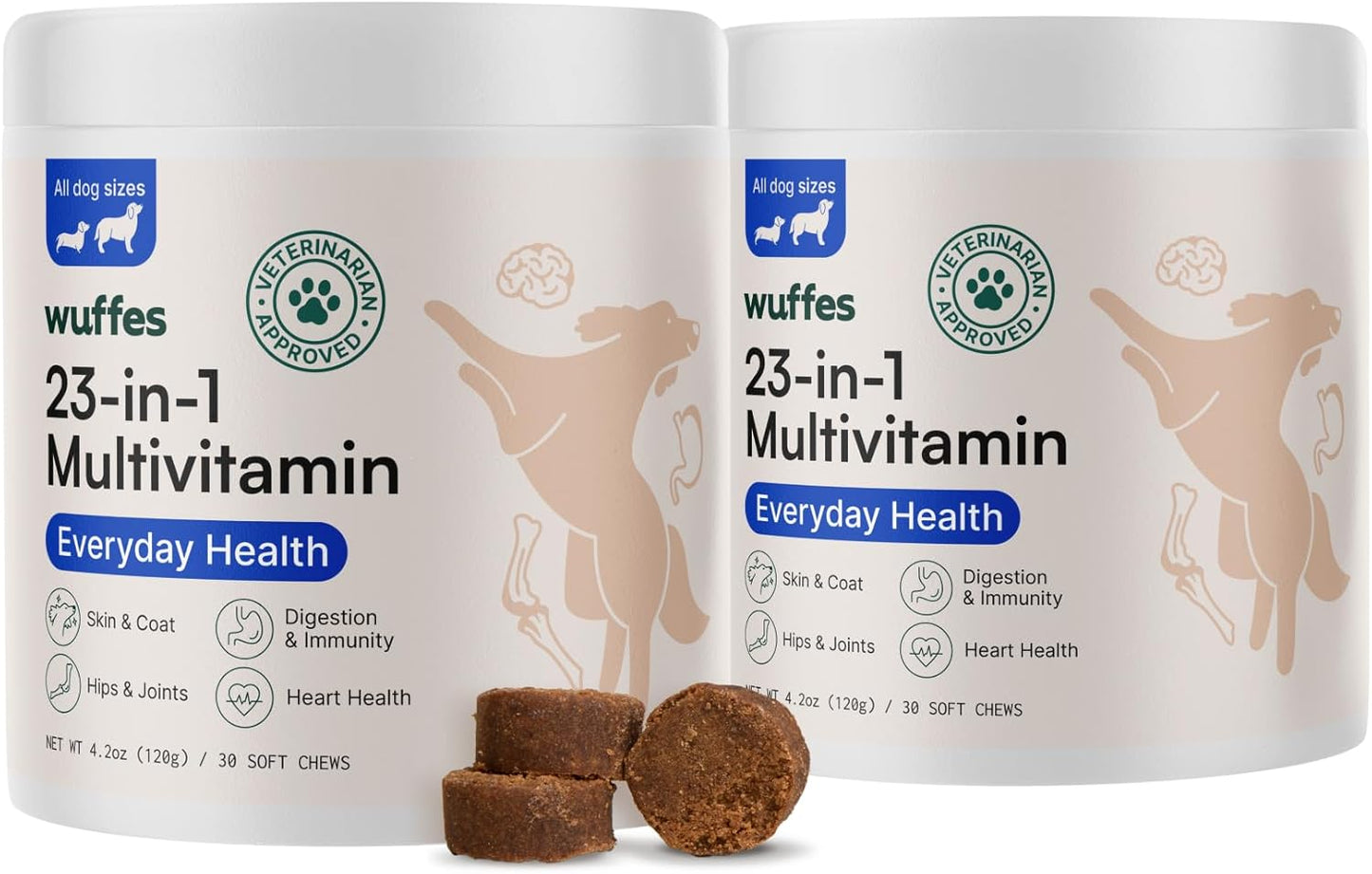 Wuffes 23-in-1 Chewable Dog Multivitamin Bundle for Dogs