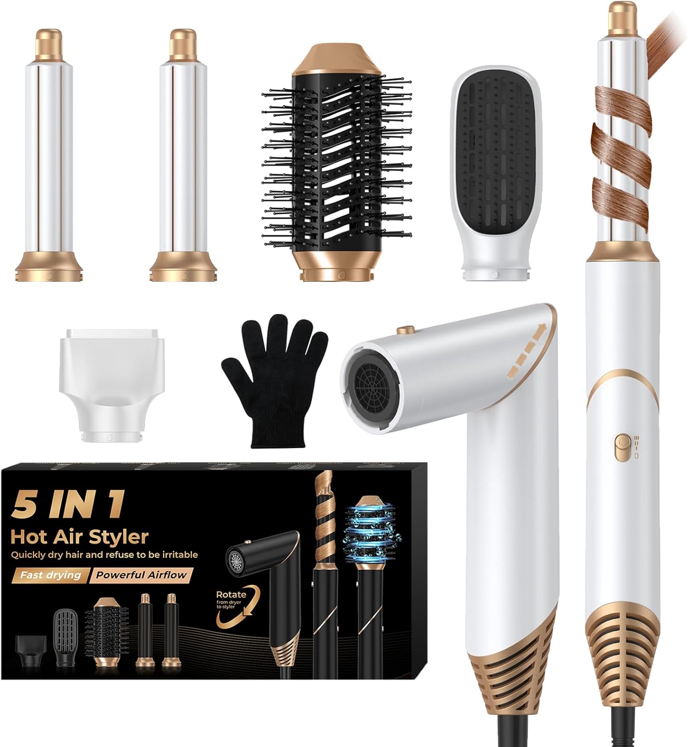 5 in 1 Blow Dryer Brush for Volumizing and Styling Hair Effortlessly