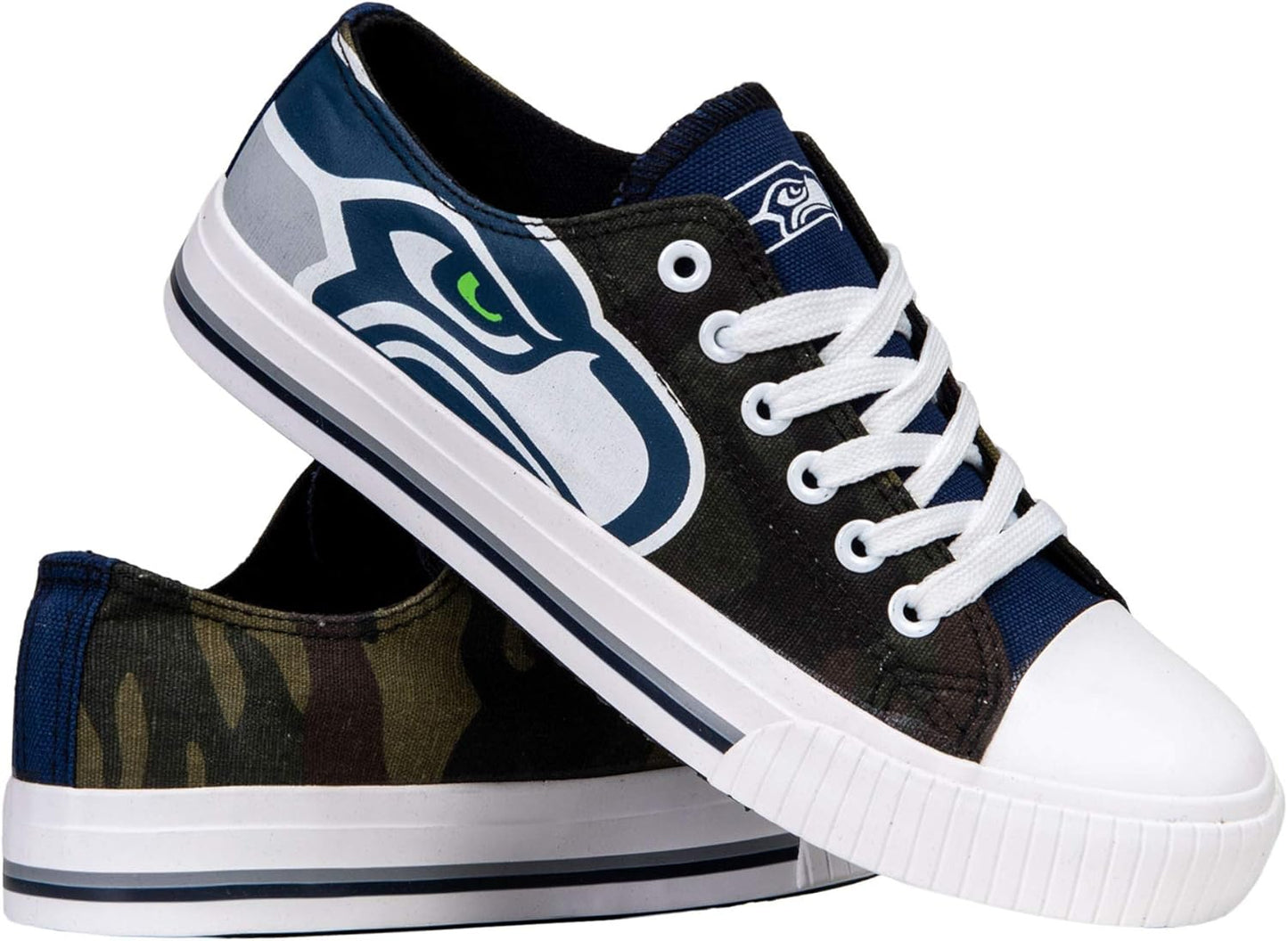 FOCO Women's NFL Camo Low Top Canvas Sneakers for Fans