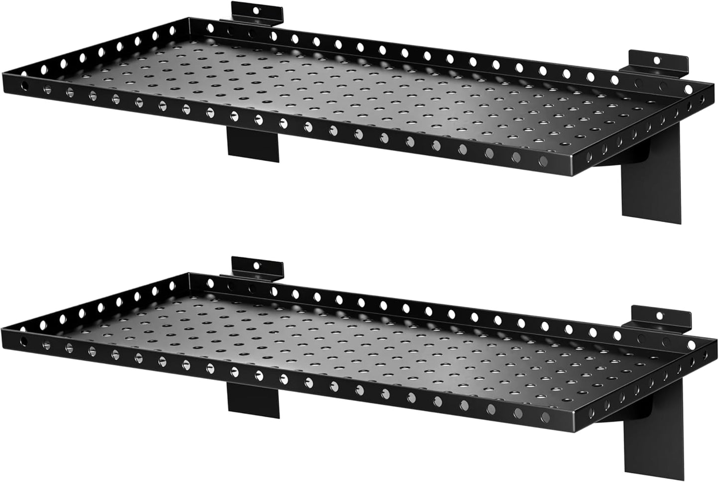 Heavy Duty Metal Slatwall Shelves for Retail and Home Storage
