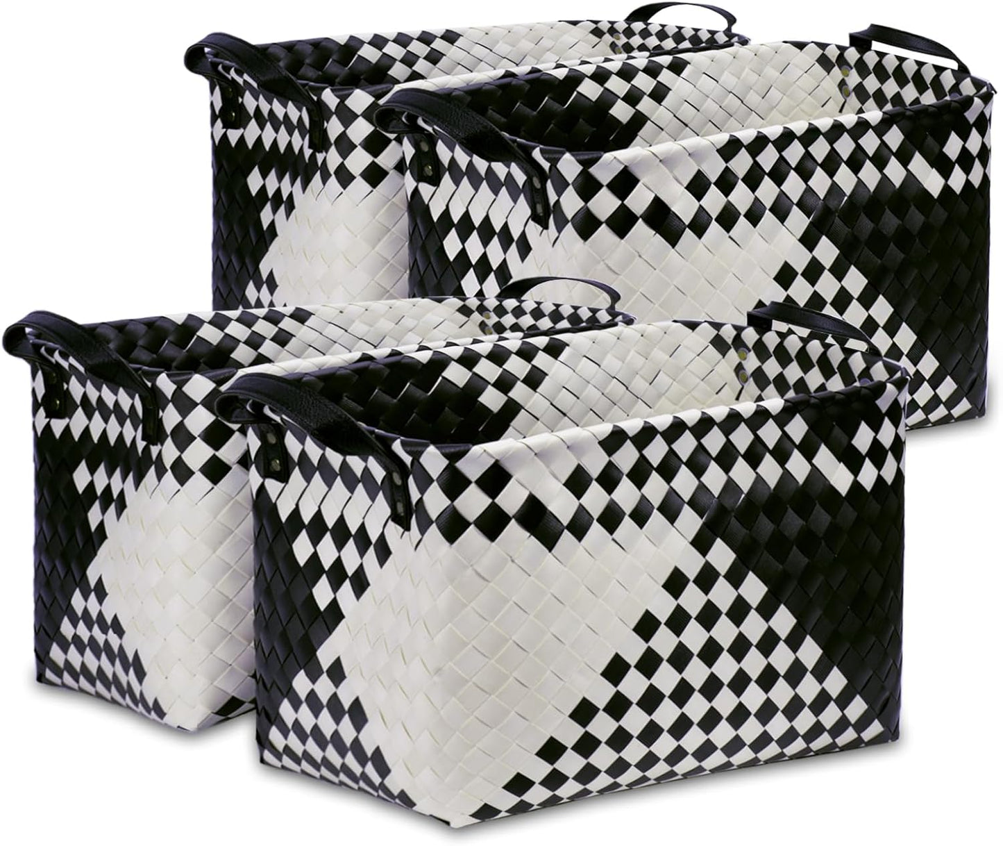 BROWNLILY Handwoven Clothes Basket Set of 4 for Storage Needs