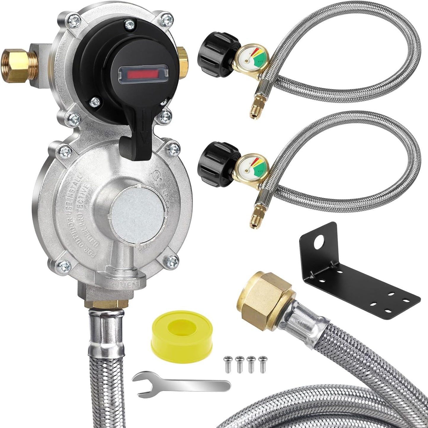 2-Stage Automatic Changeover LP Propane Gas Regulator for RVs