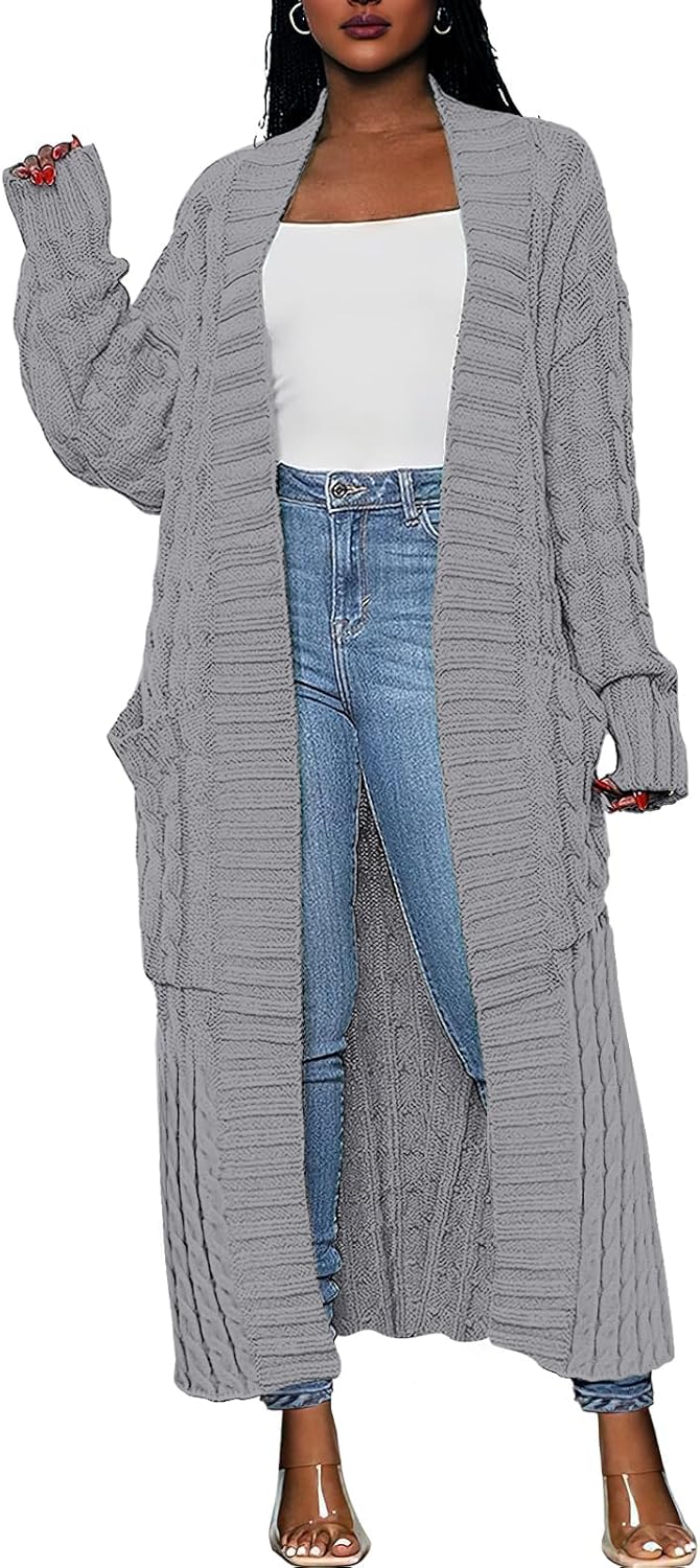 Caracilia Womens Long Cardigan Sweaters for Cozy Fall Style