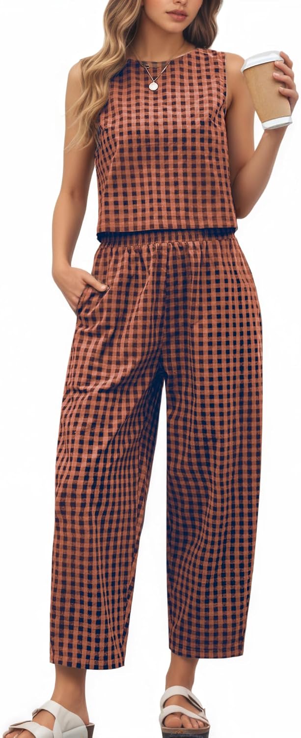 Chic 2 Piece Sets for Women - Summer Matching Wide Leg Pants