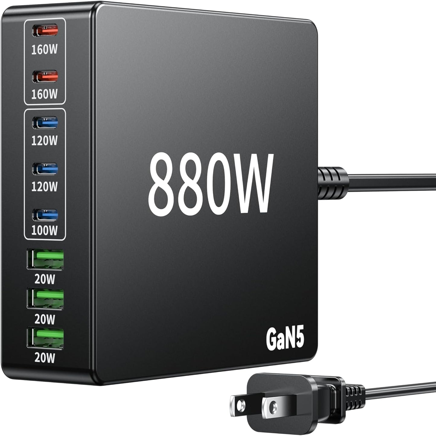 880W USB C Charger Block Fast Charging Station for All Devices