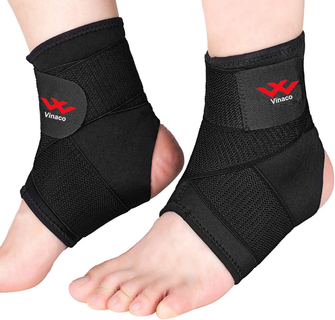 Vinaco Ankle Brace for Sprained Ankle - Adjustable Support