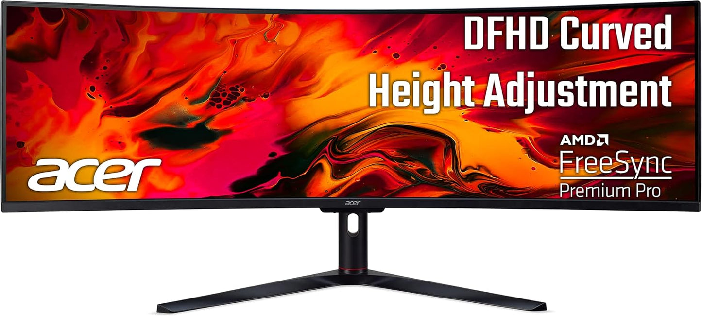 Acer 49 Curved Gaming Monitor | AMD FreeSync | 144Hz Refresh | DFHD Display