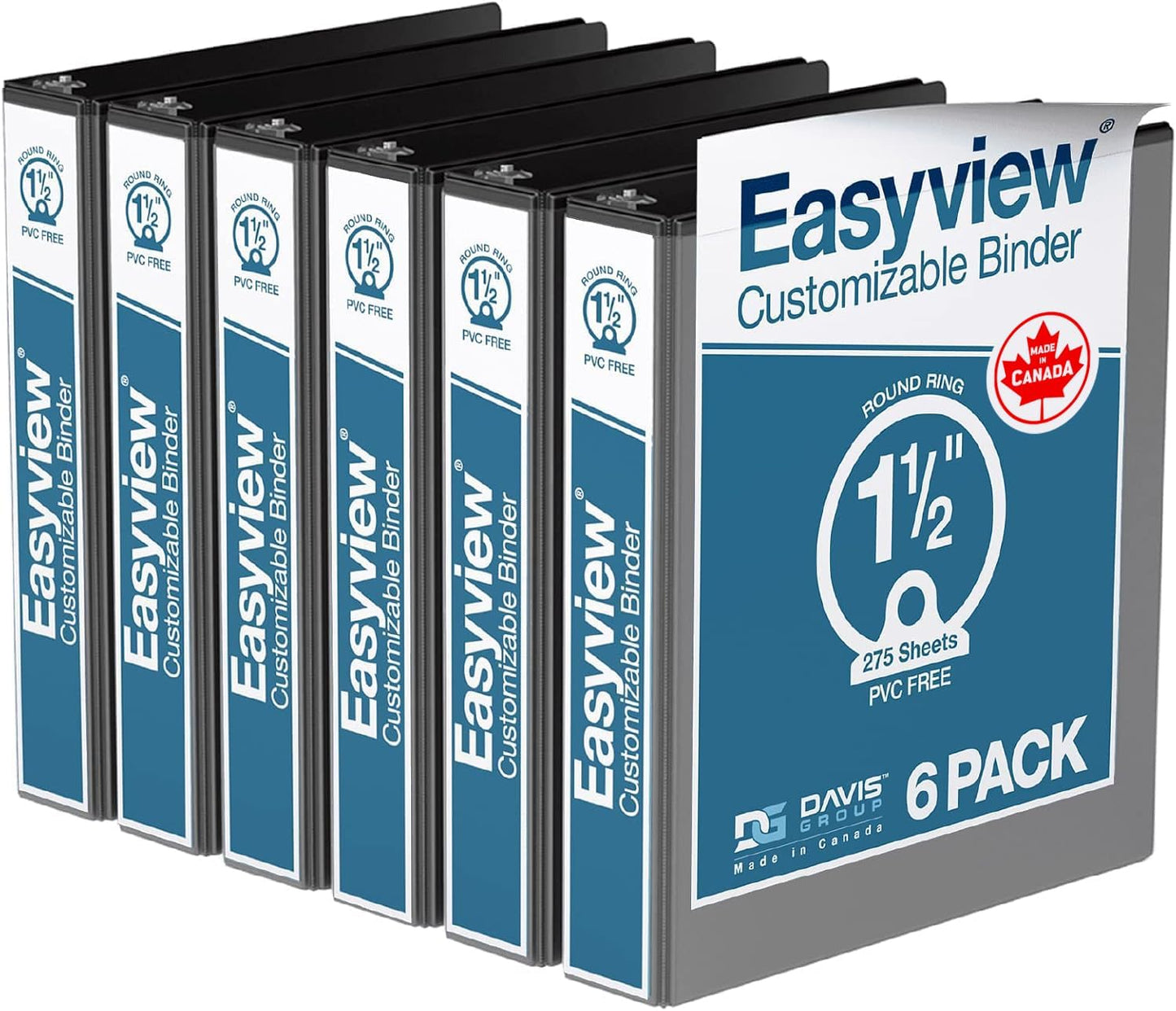 Easyview Premium 3-Ring Binders for School or Office Use