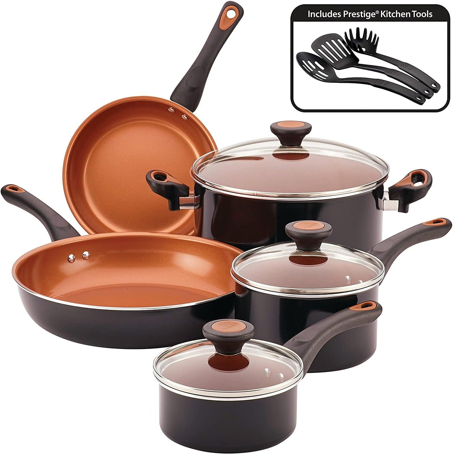 Farberware Glide Nonstick Cookware Set - 11 Piece Pots and Pans
