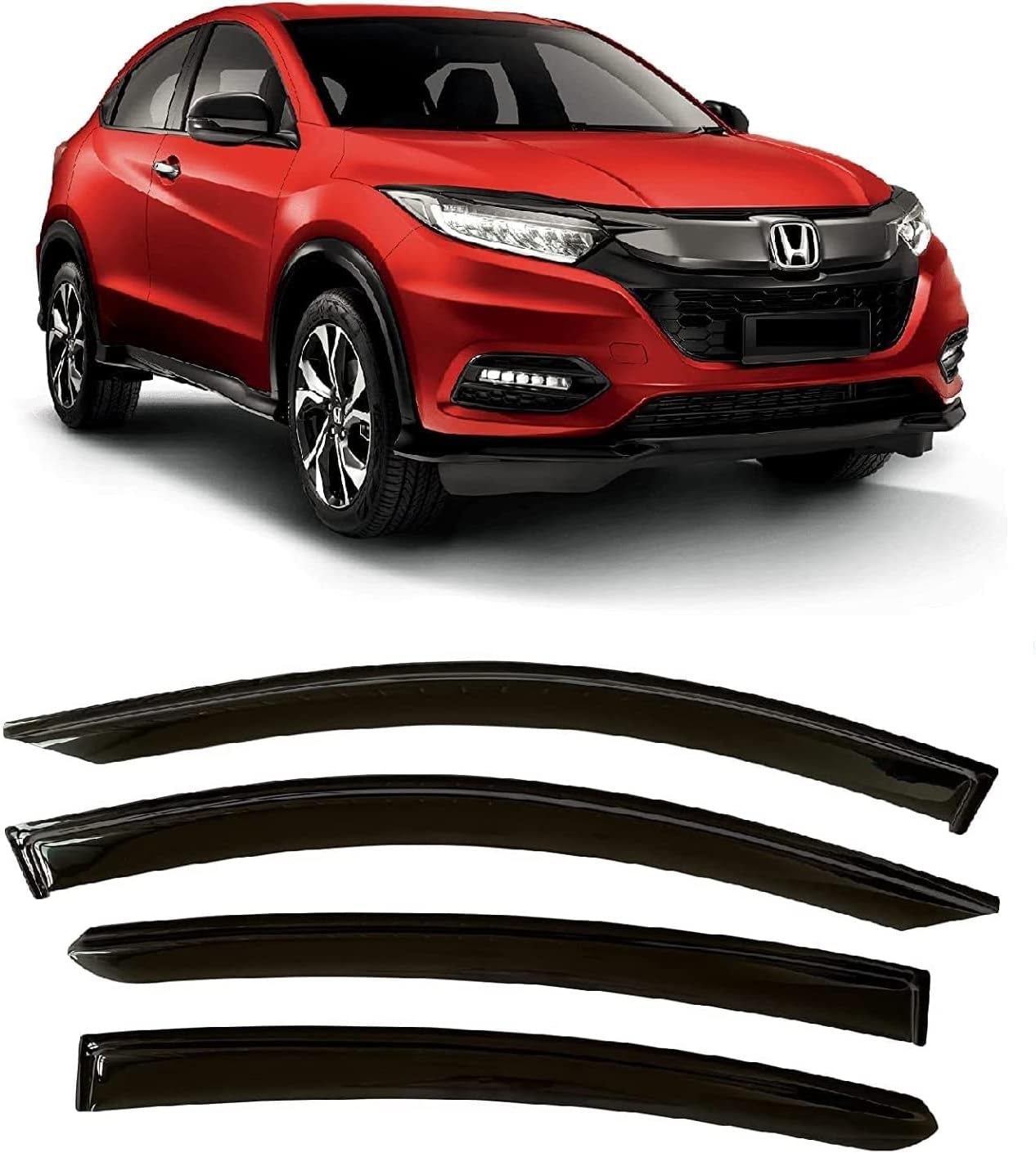 Tape-On Rain Guards for Honda HR-V 2016-2022 - Durable Visors