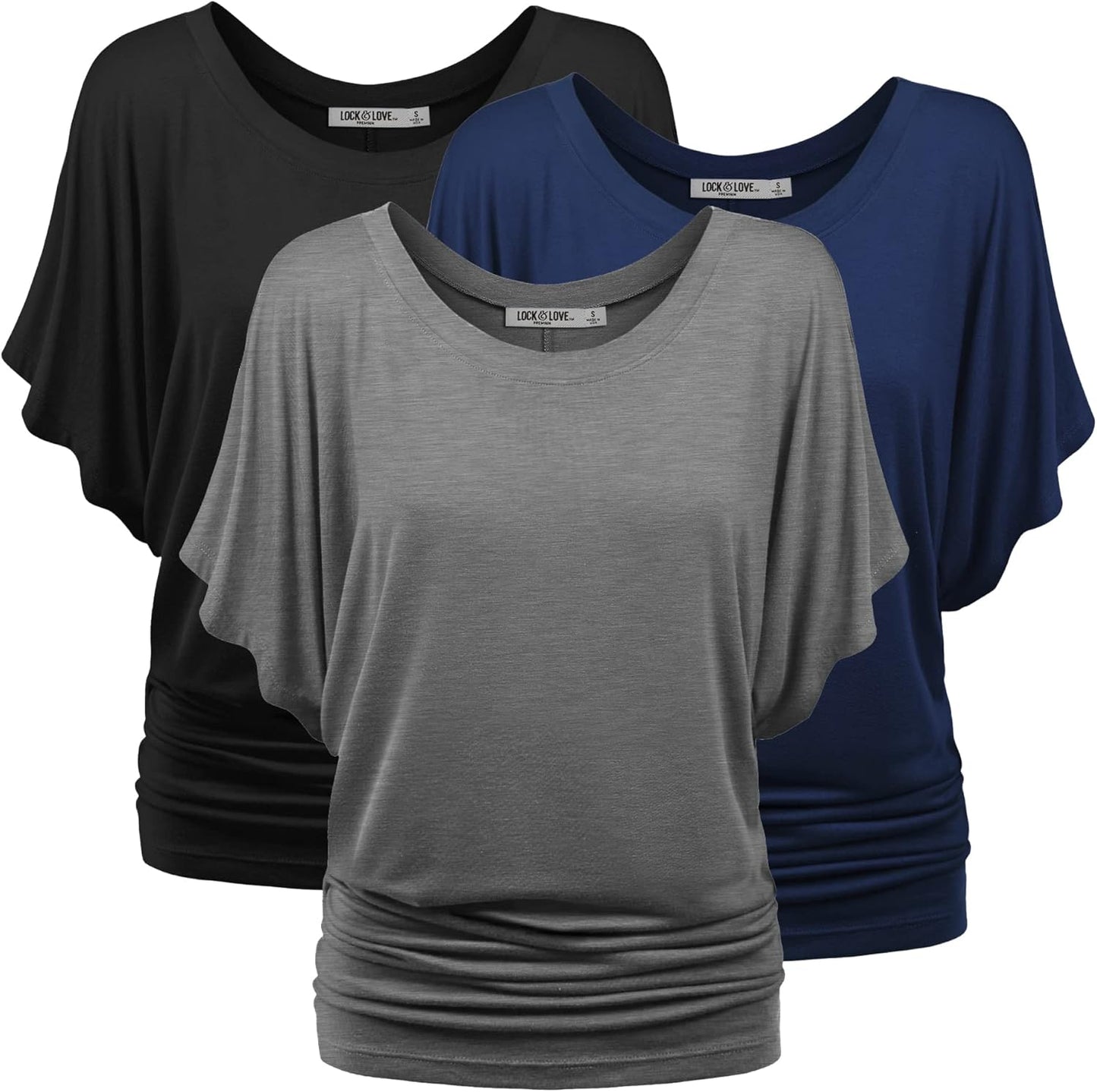 Lock and Love Women's Casual Short Sleeve Dolman Top Review