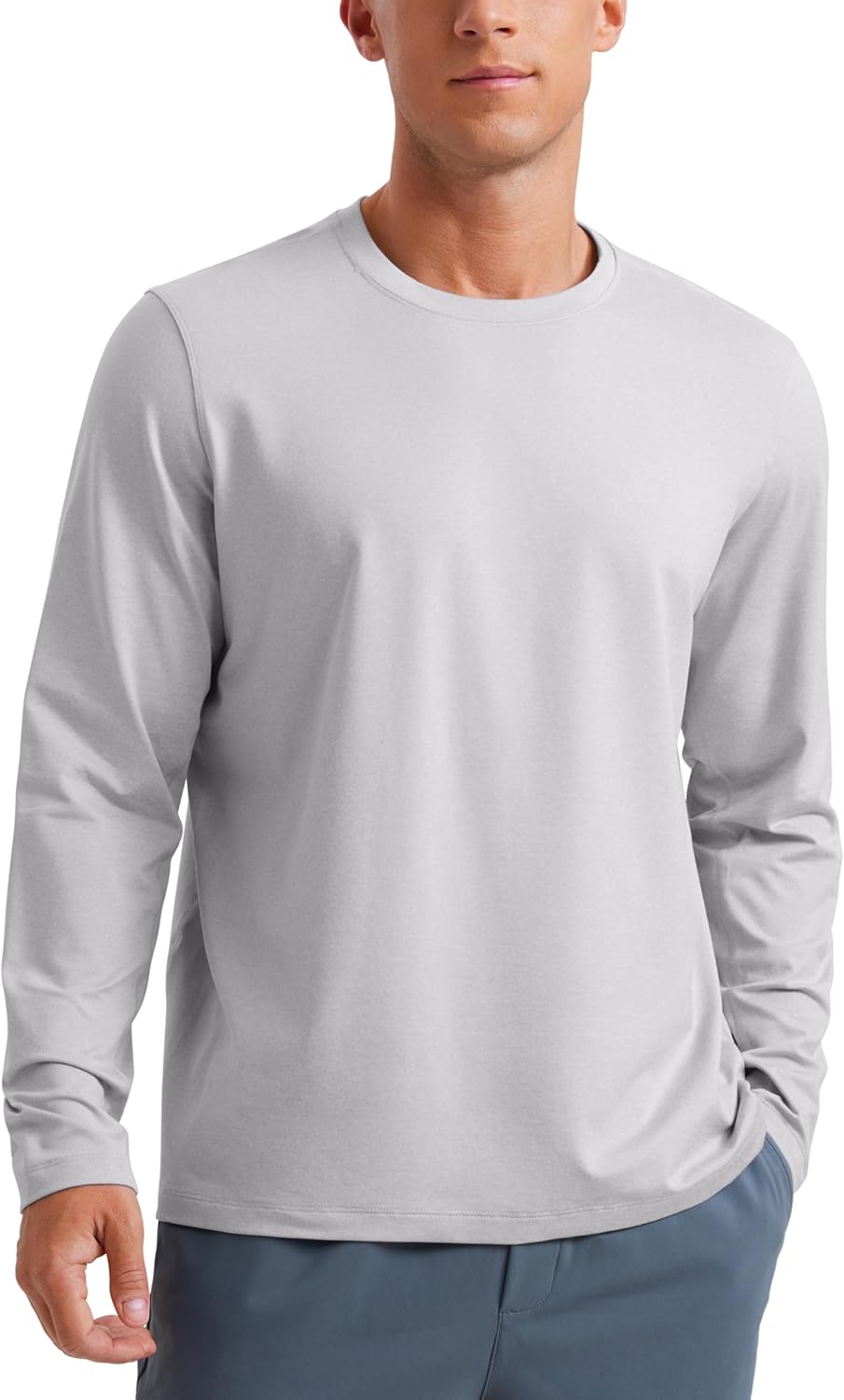 CRZ YOGA Cloud Jersey Long Sleeve Shirts for Men - Soft Tops