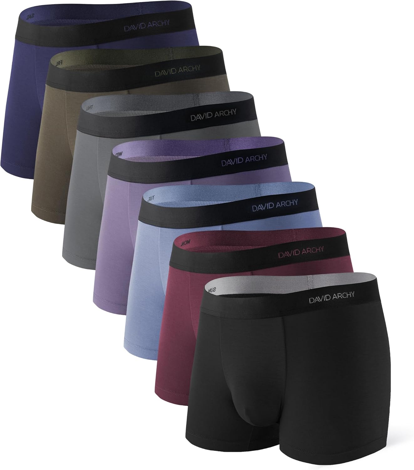 DAVID ARCHY Mens Underwear Rayon Bamboo 7-Pack for Comfort