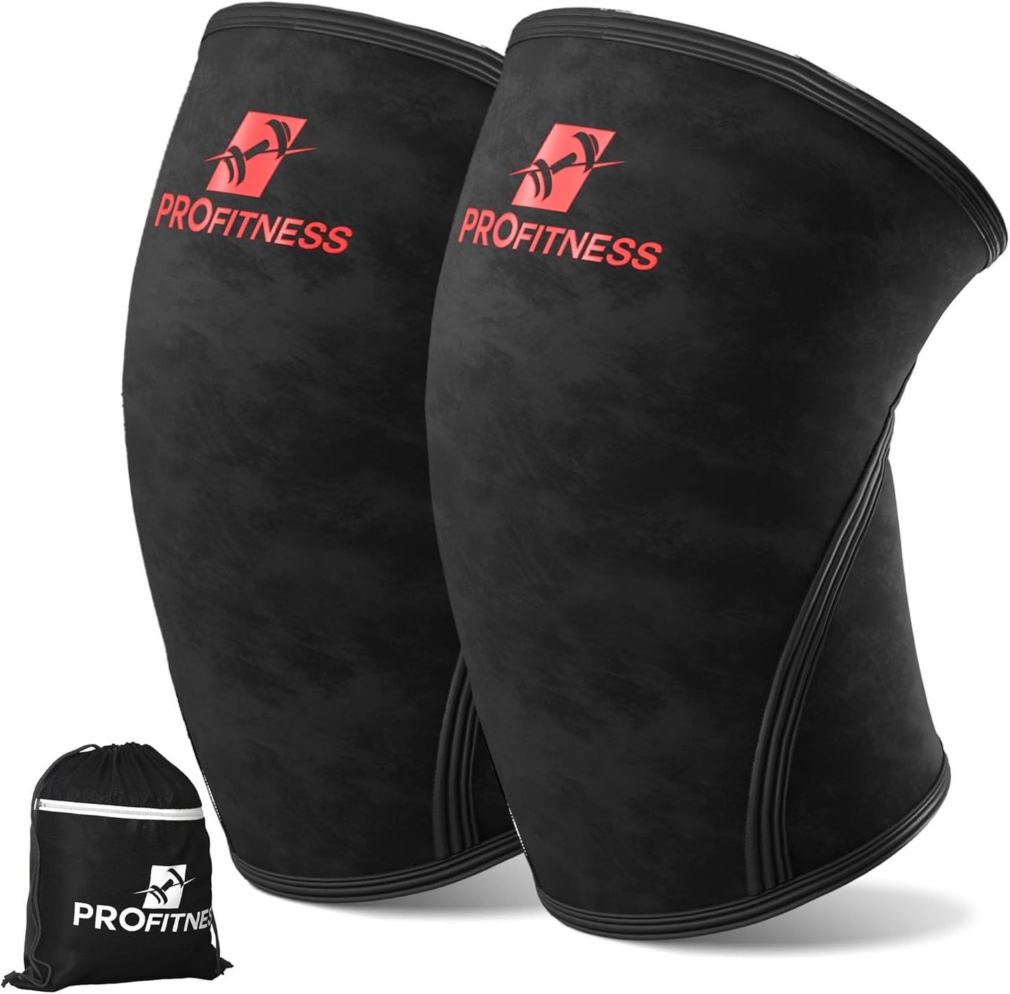 ProFitness Knee Sleeves for Weightlifting - 7mm Neoprene Support