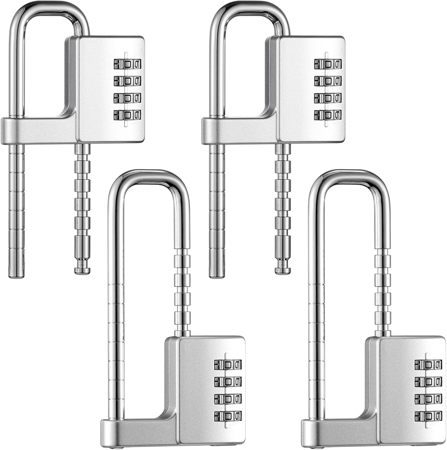 Gisafai 4 Pcs Combination Lock Set for Gym and Outdoor Use