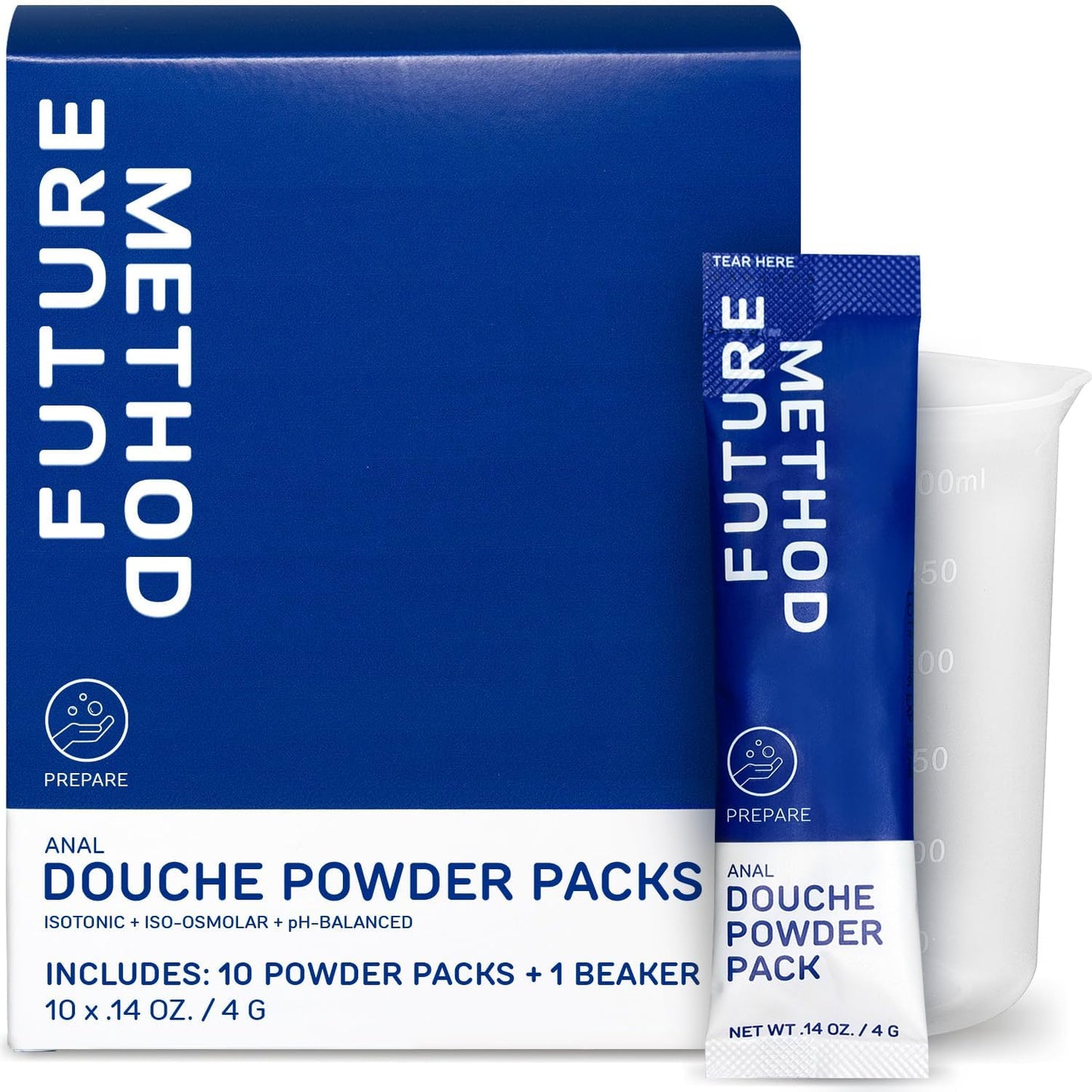 Anal Douche Powder with Reusable Beaker for Easy Cleansing