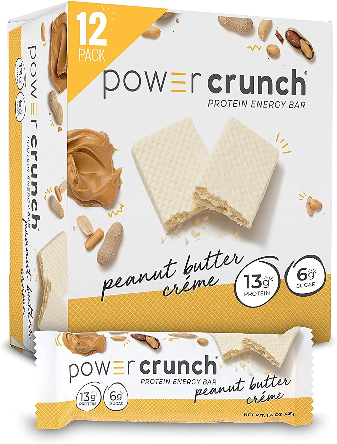 Power Crunch Peanut Butter Creme Bars - Bulk Value Pack