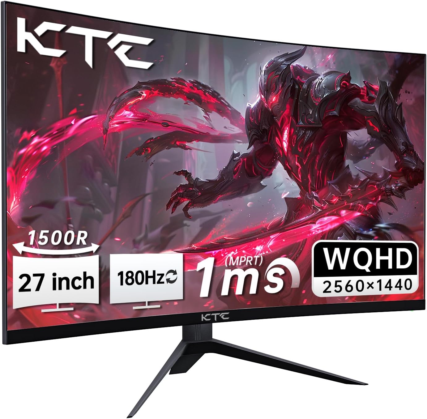 KTC 27 inch Curved Gaming Monitor with 180Hz Refresh Rate
