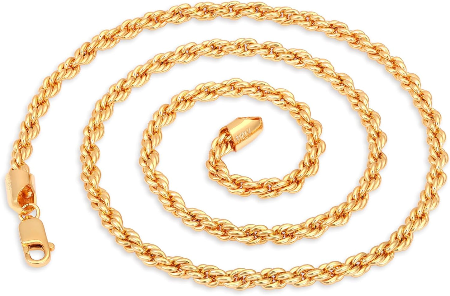 925 Sterling Silver Rope Chain with Lobster Clasp for All