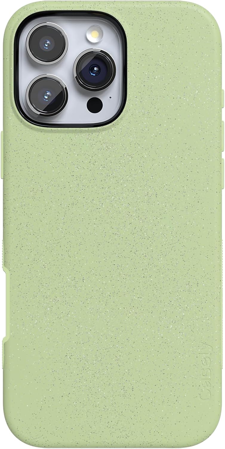 Casely iPhone 16 Pro Case - Kiwi Kiss Matcha Green Shimmer