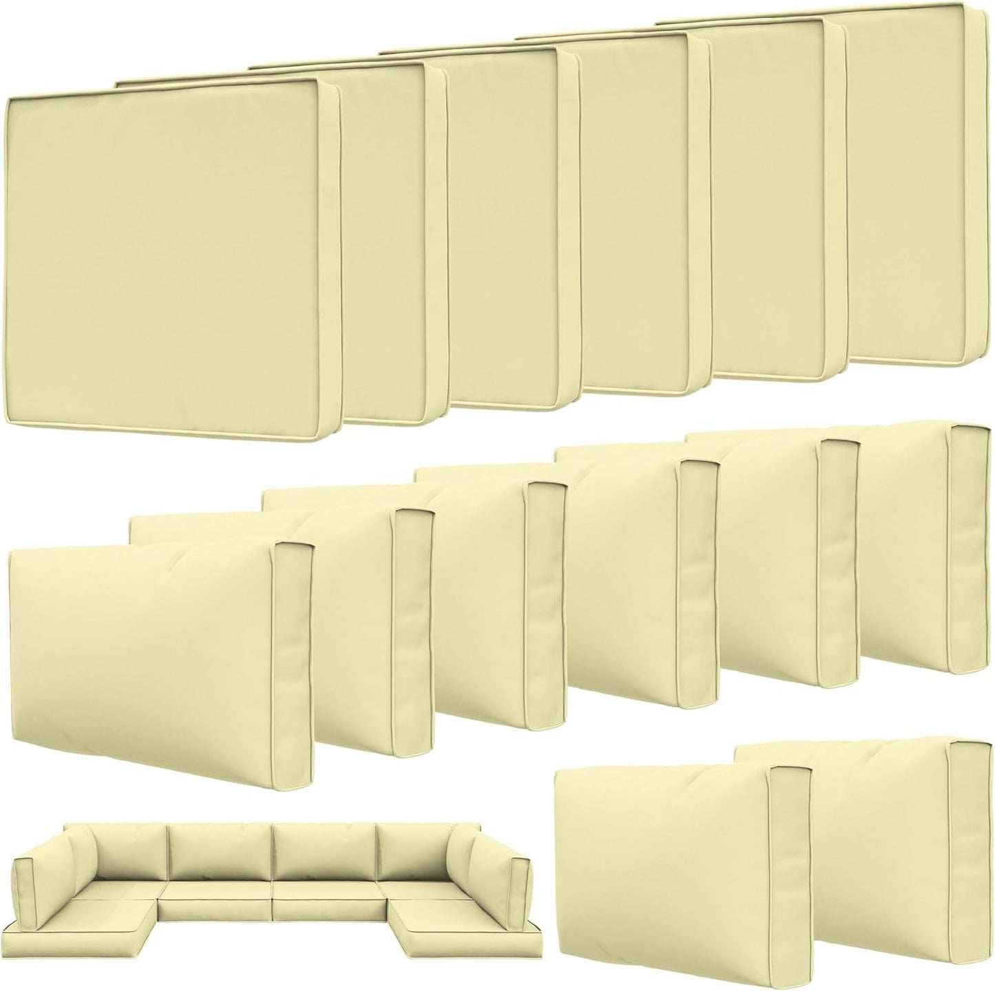 14 Pcs Outdoor Patio Cushion Covers for Stylish Protection