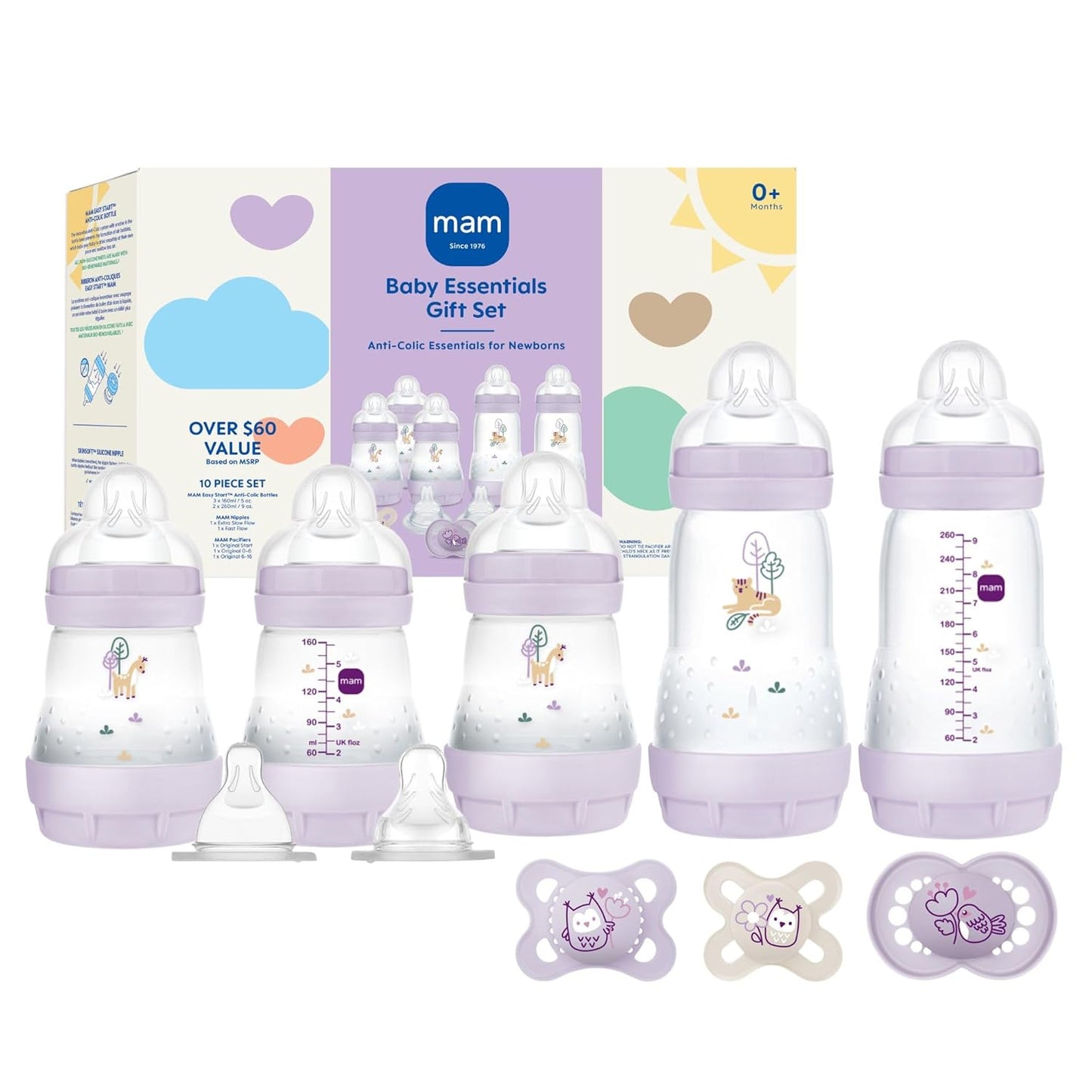 MAM Newborn Essentials Feeding Set for 0-3 Months Babies