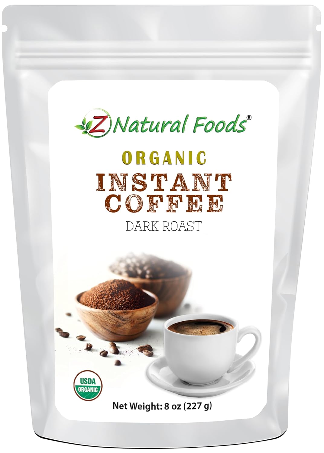 Z Natural Foods Dark Roast Organic Instant Coffee - Antioxidant Powerhouse!