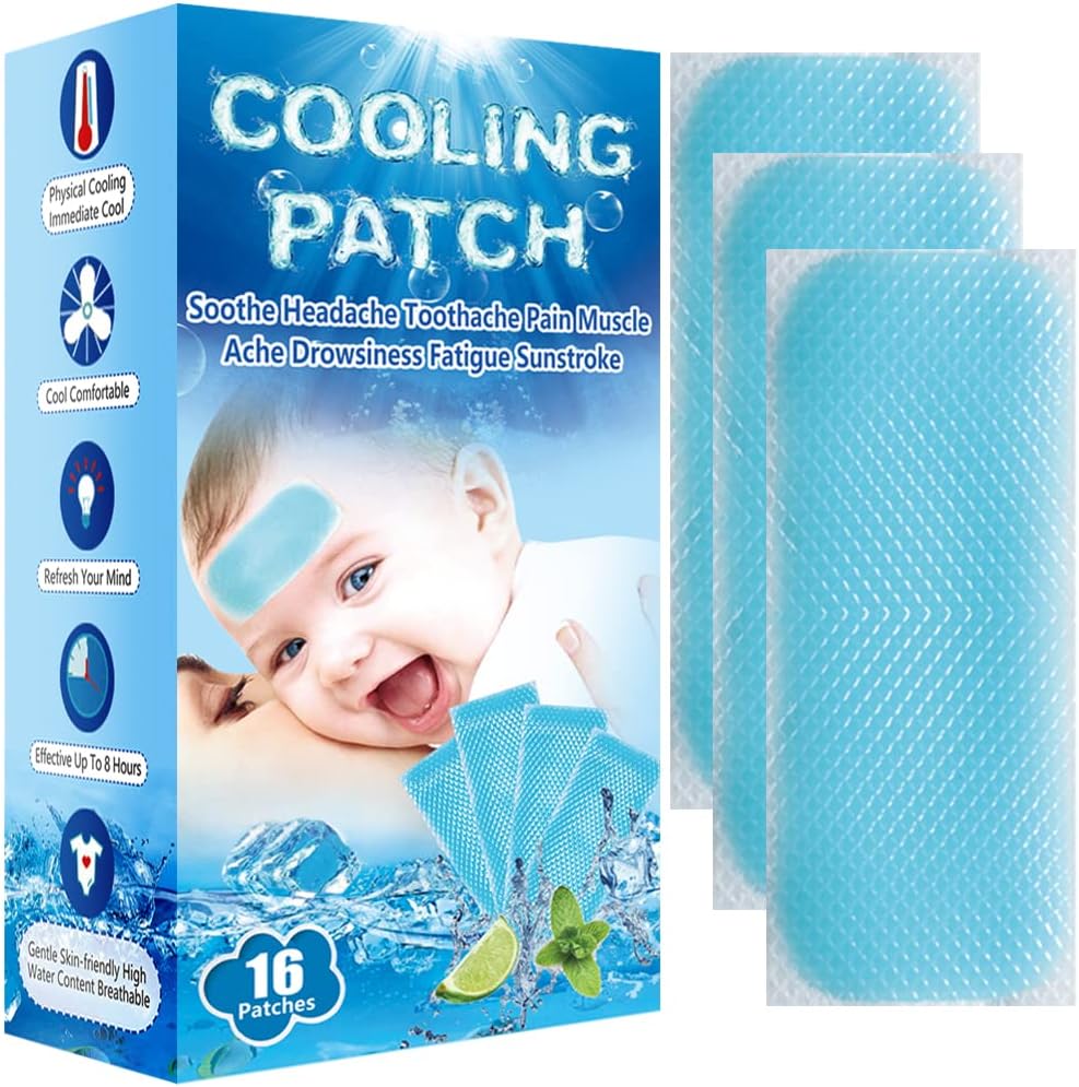 16-Pack Baby Cooling Pads, Rapid Fever Relief