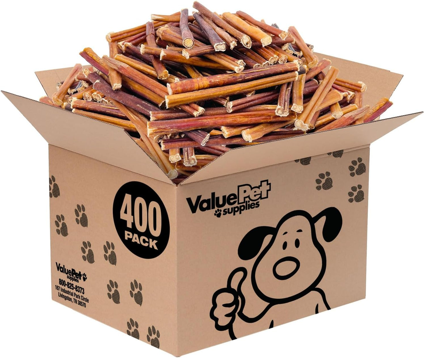 ValueBull Bully Sticks for Small Dogs - Thin 6 Inch Treats