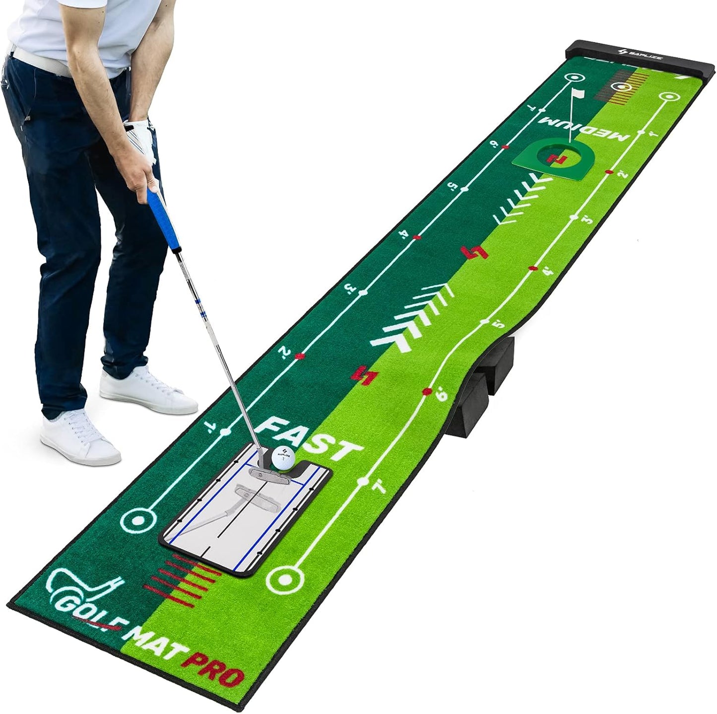 SAPLIZE Golf Putting Mat - Perfect Your Putting Skills!