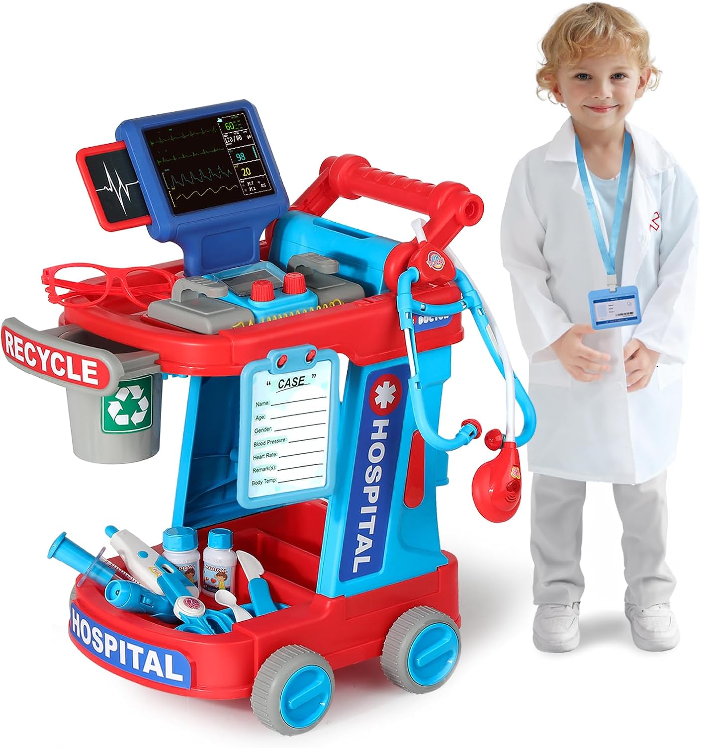 Doctor Kit for Toddlers 3 4 5, Kids Medical Pretend Play Set