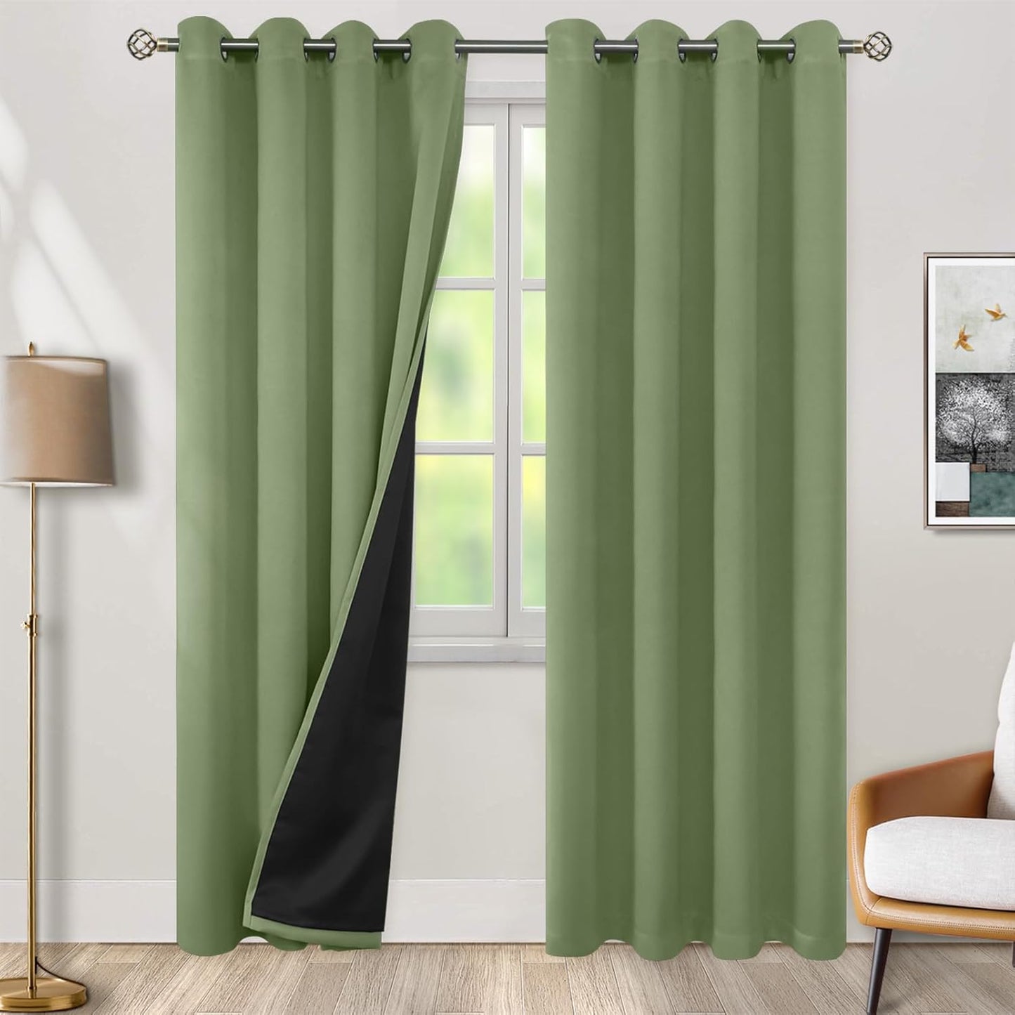 BGment Thermal Insulated Blackout Curtains for Bedroom Privacy