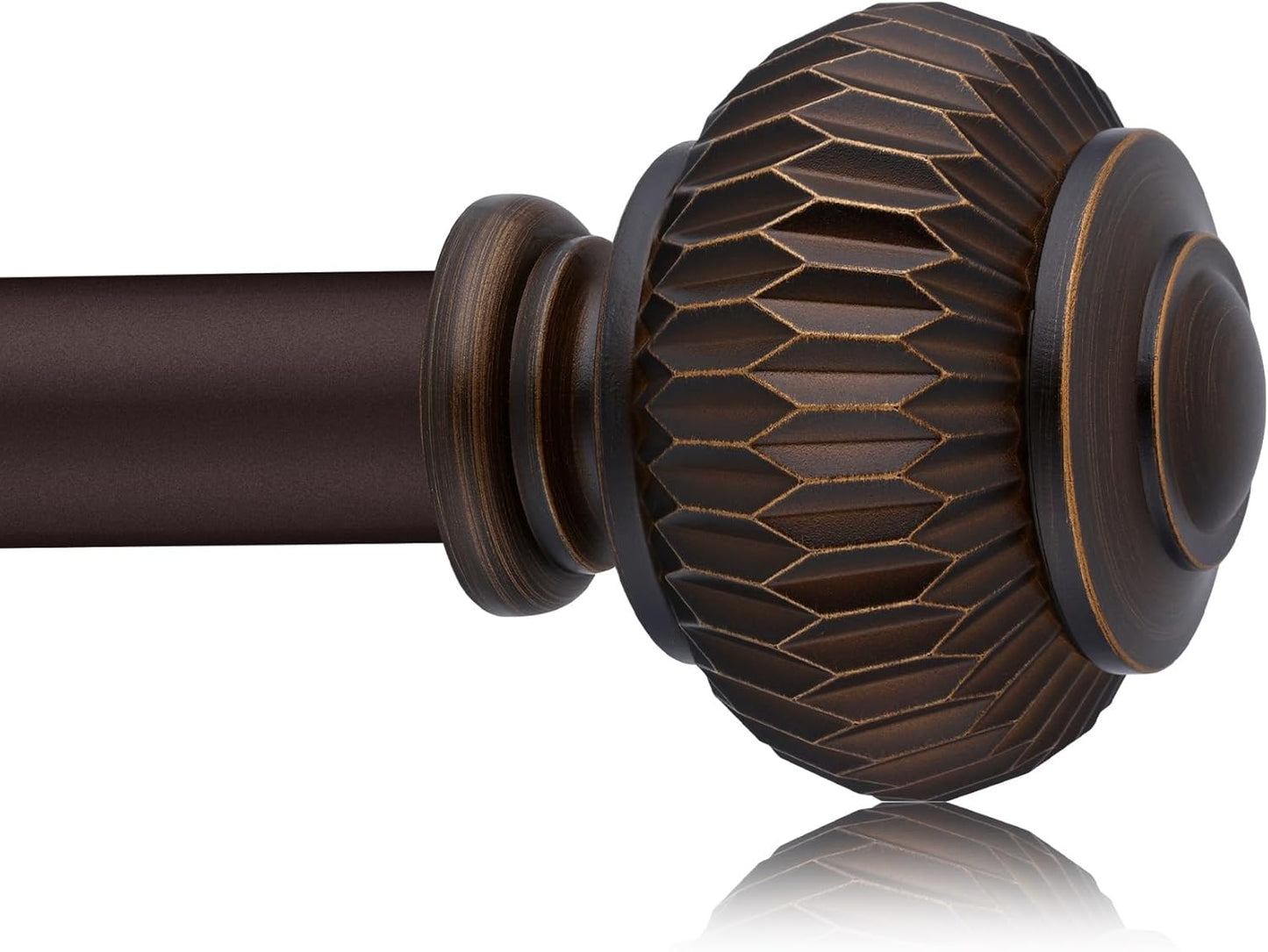 Adjustable Heavy Duty Bronze Curtain Rod Set