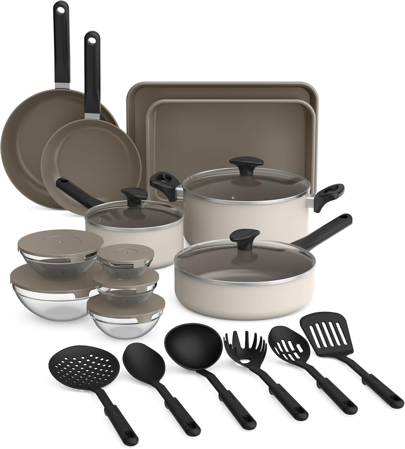 Bella 21 Piece Kitchen Set with EverGood Ceramic Nonstick Coating
