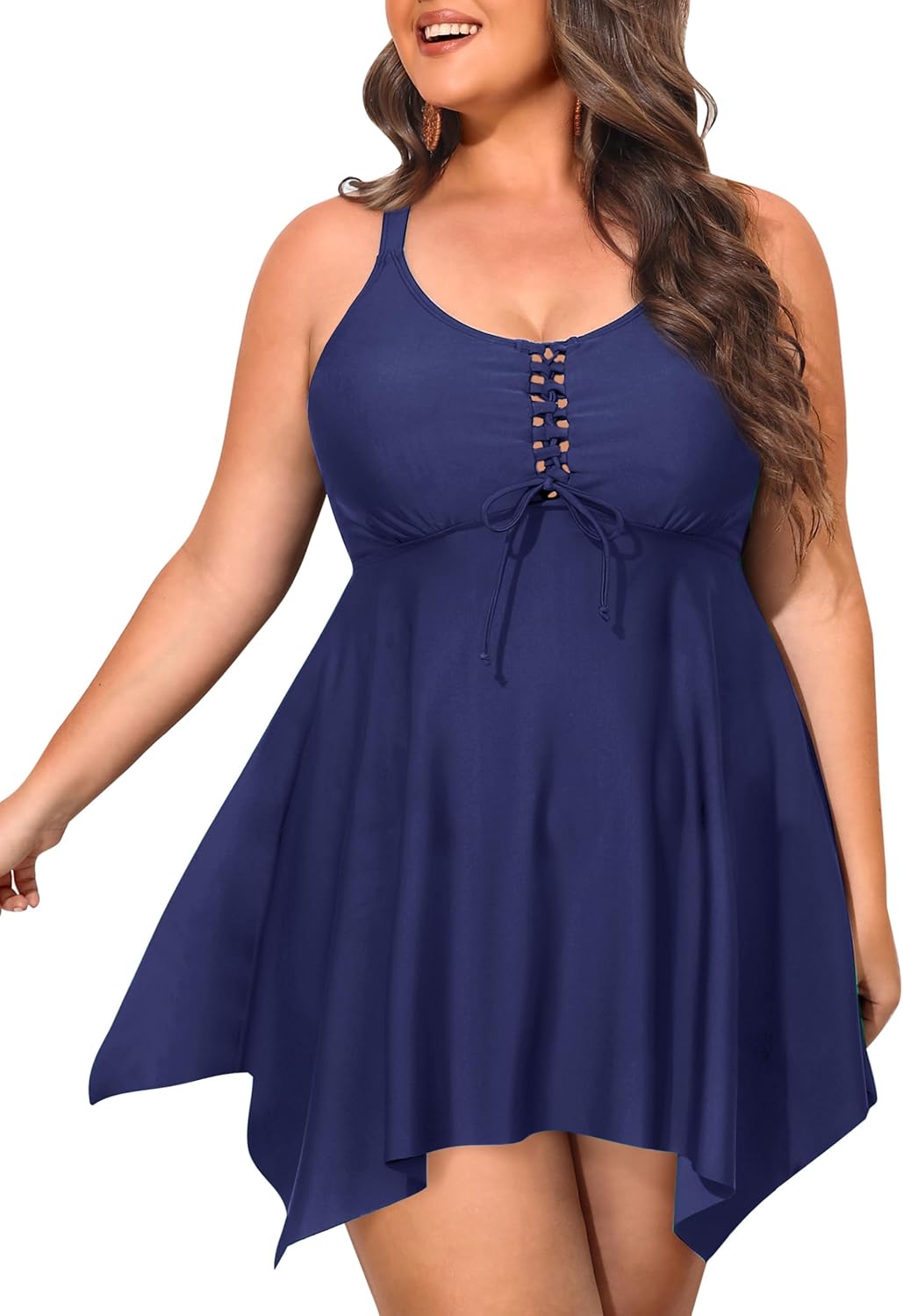 NIeyook Plus Size Tankini Swimsuit for Women with Tummy Control