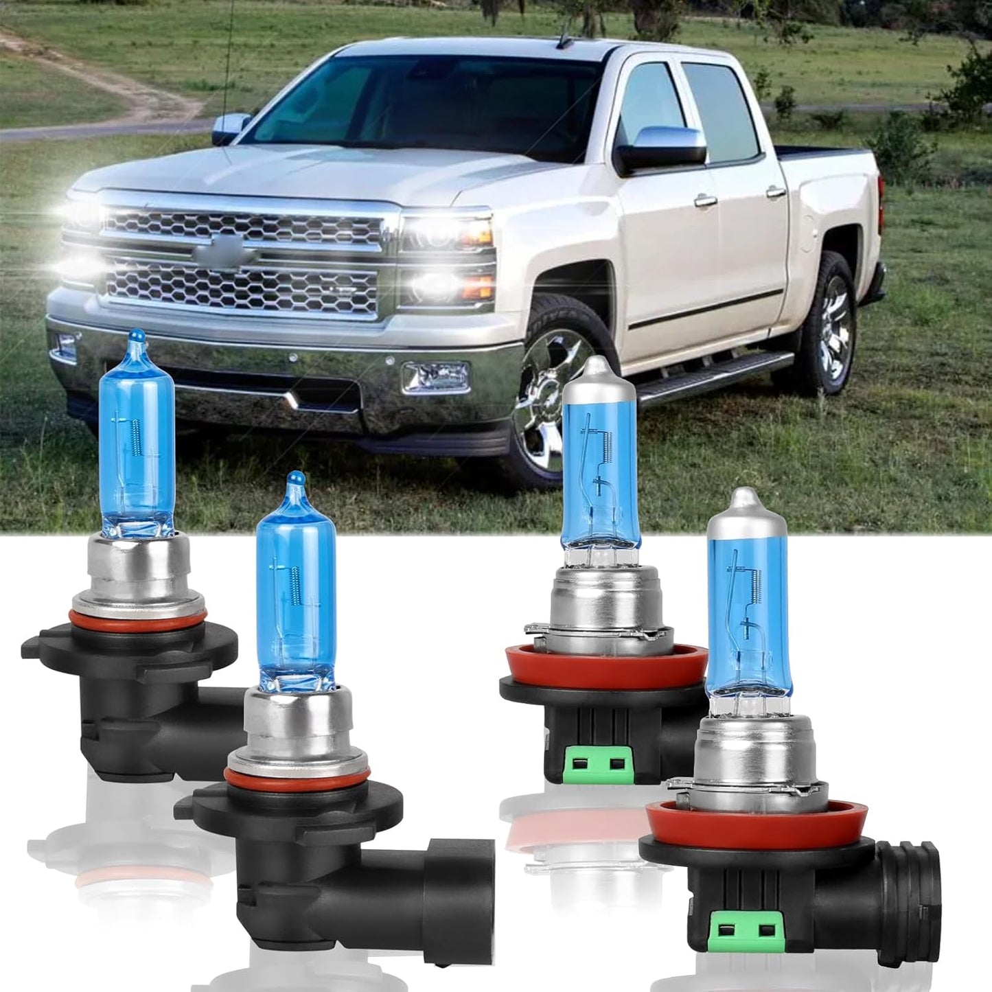 High Performance Halogen Headlight Bulbs for Chevrolet Silverado