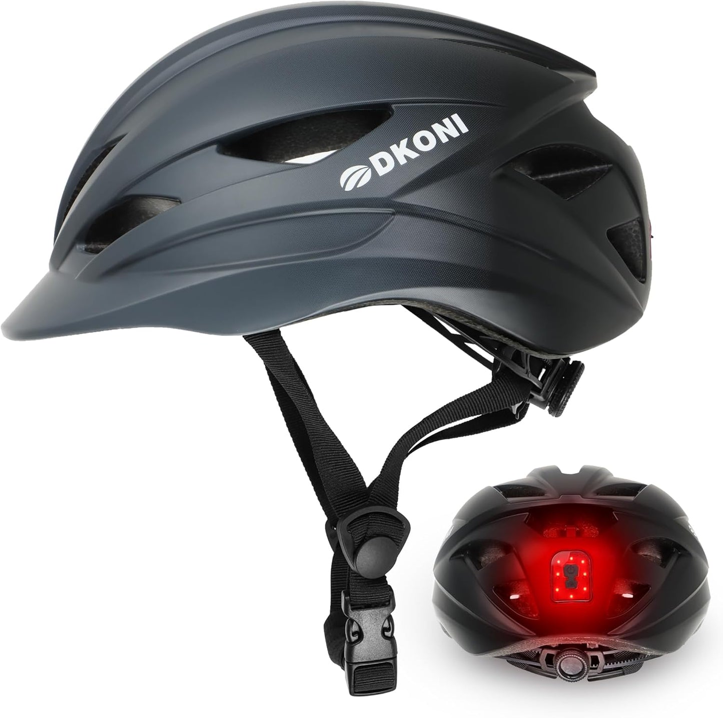 DKONI Urban Bike Helmet with USB Charge Taillight