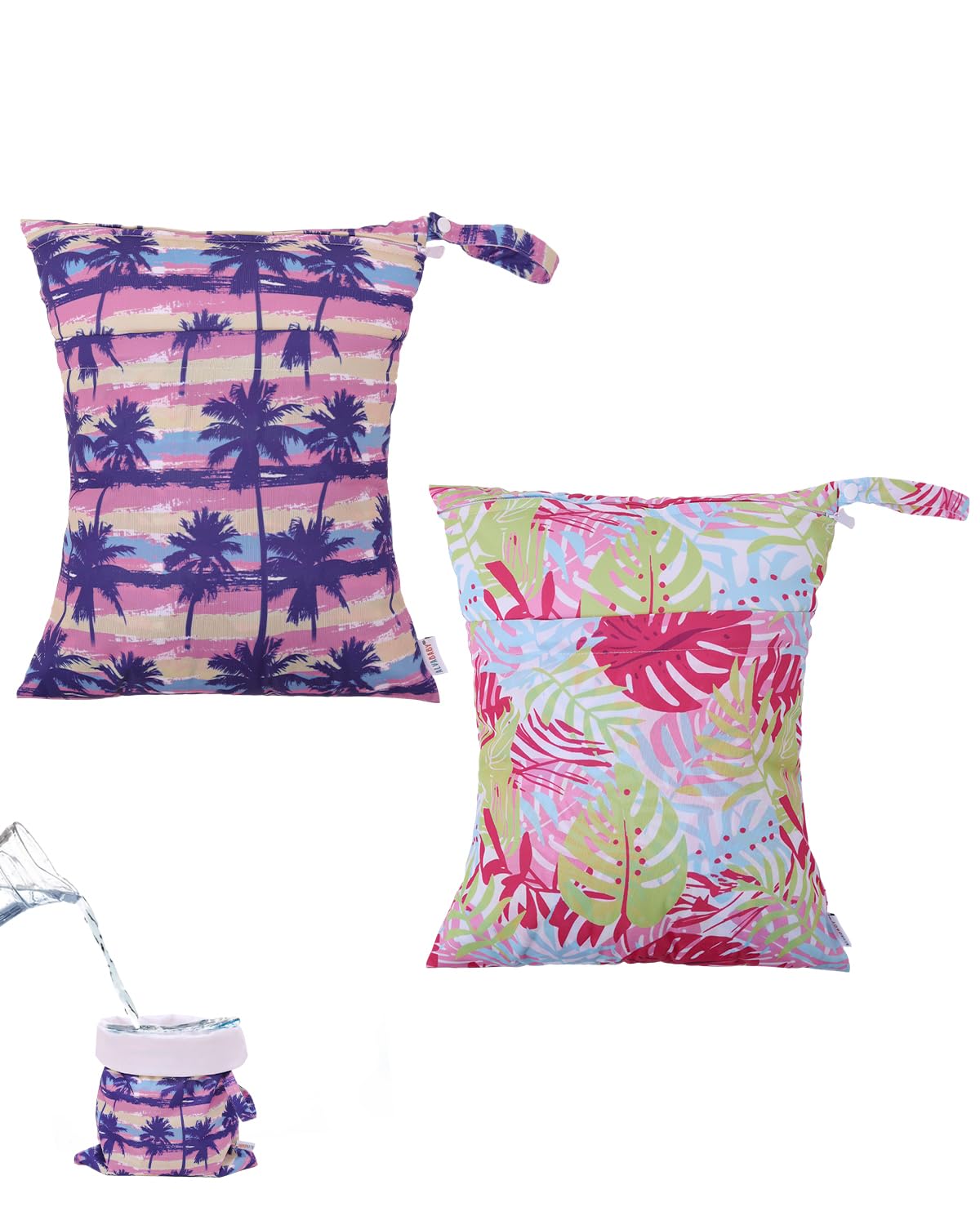 ALVABABY Hawaii 2pcs Waterproof Wet Bags