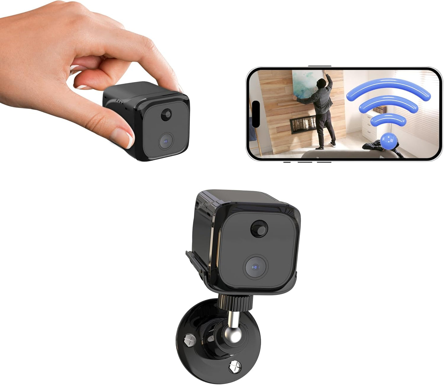 FUVISION Mini Wireless Security Cam - Day/Night Vision, Long Battery Life