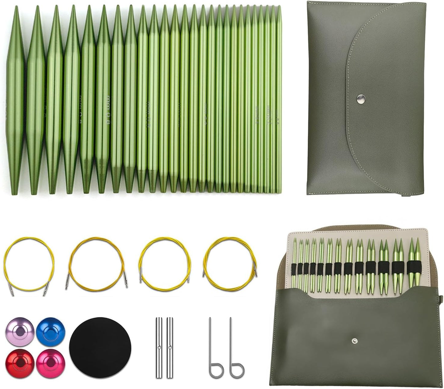Interchangeable Aluminum Circular Knitting Needles Set for All