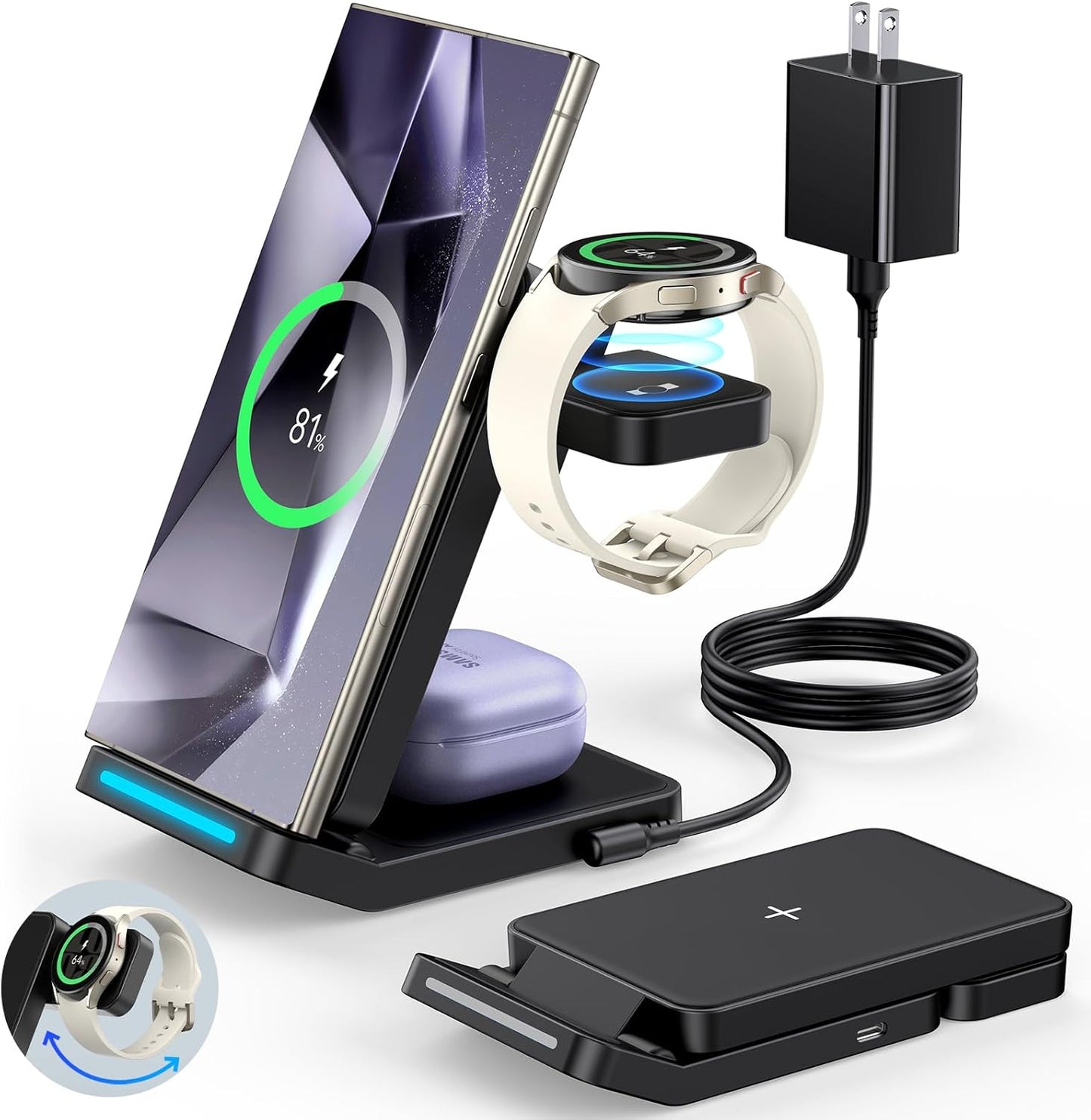 3-in-1 Fast Wireless Charger - Houflody