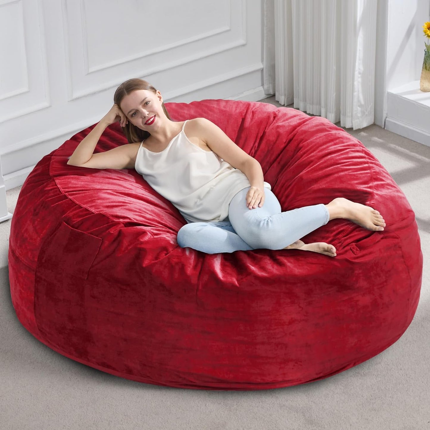 Giant Bean Bag Chair for Adults - Comfortable 5FT Seating