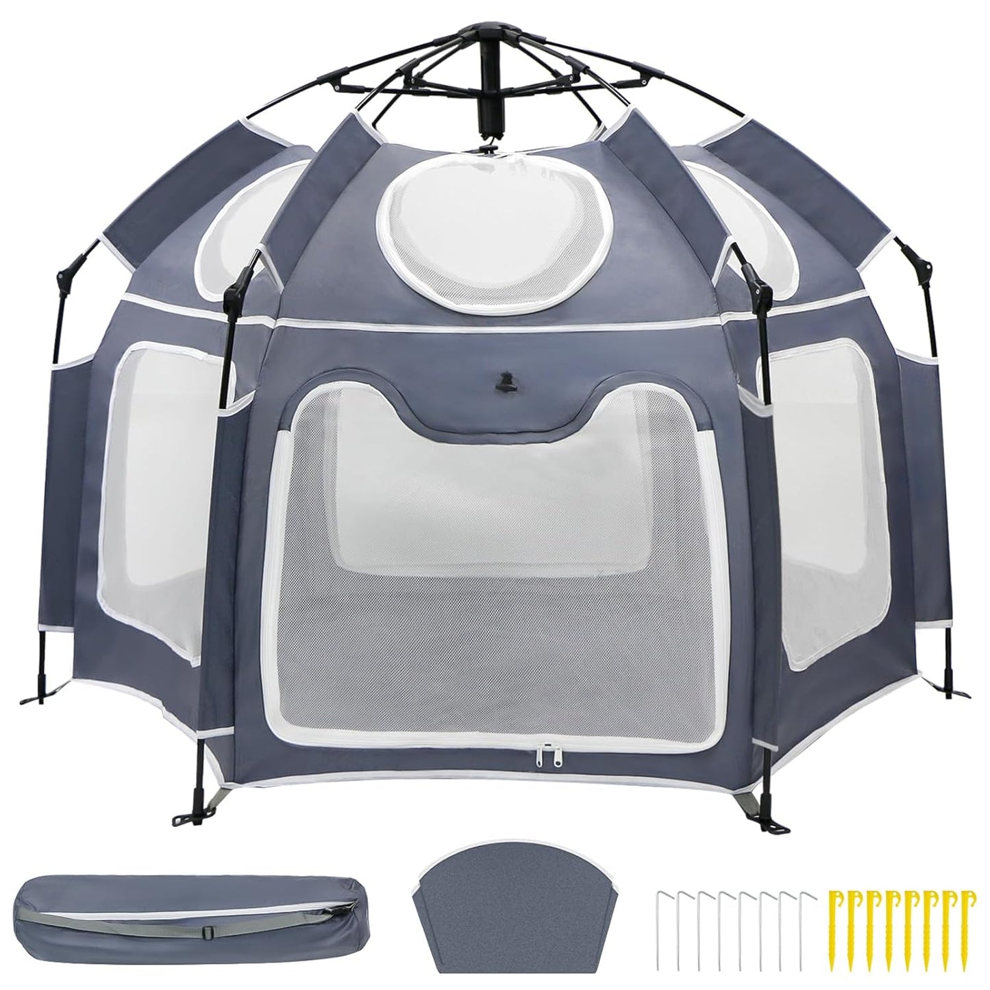 Portable Baby Playpen with UV Canopy for Indoor and Outdoor Fun