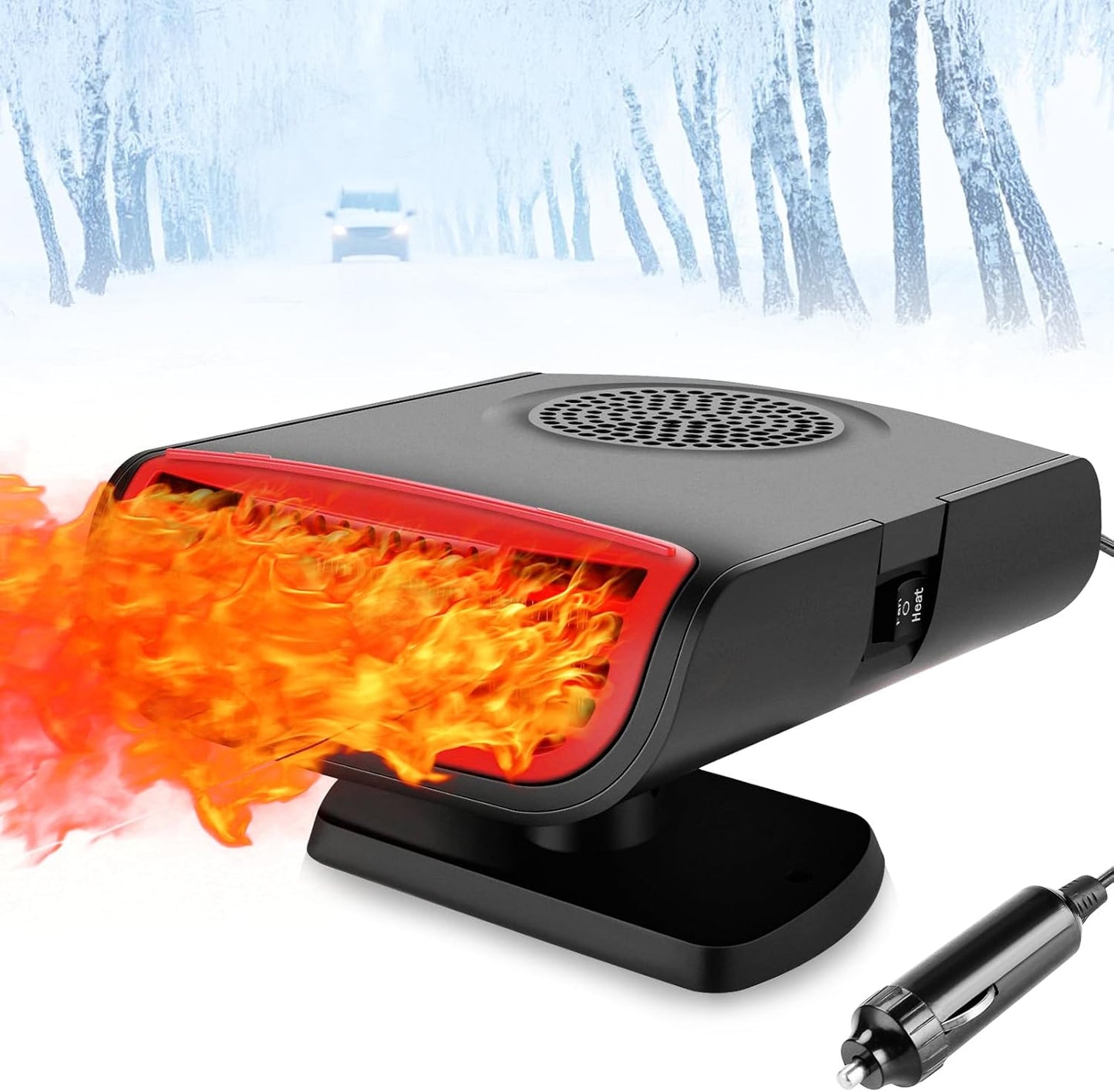Rapid Car Heater & Defogger - Instant Comfort!